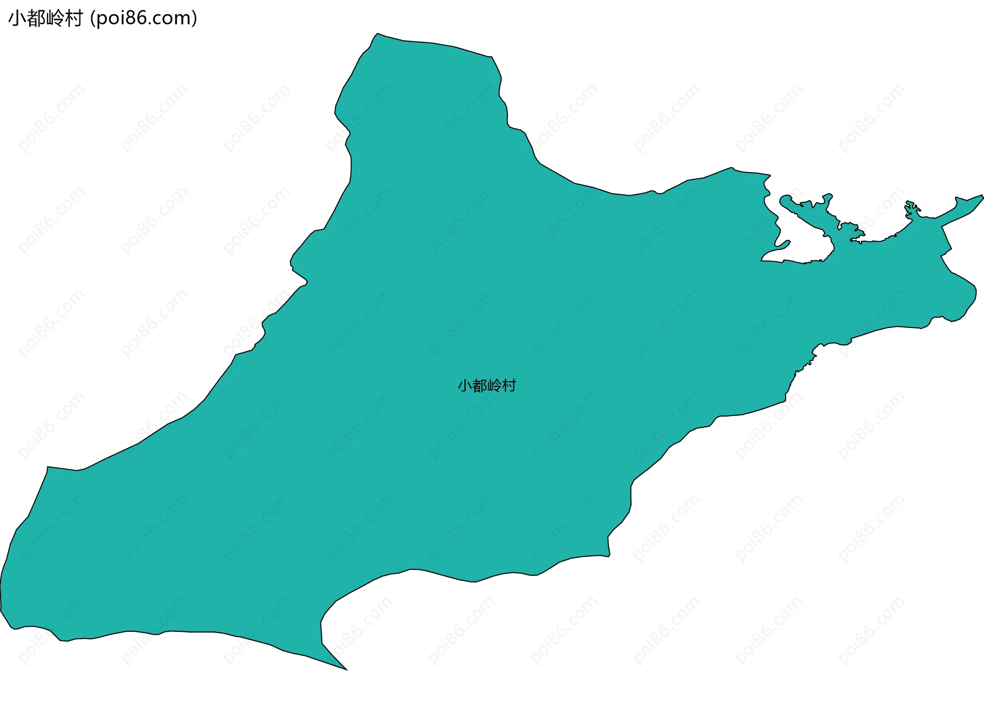 小都岭村边界地图