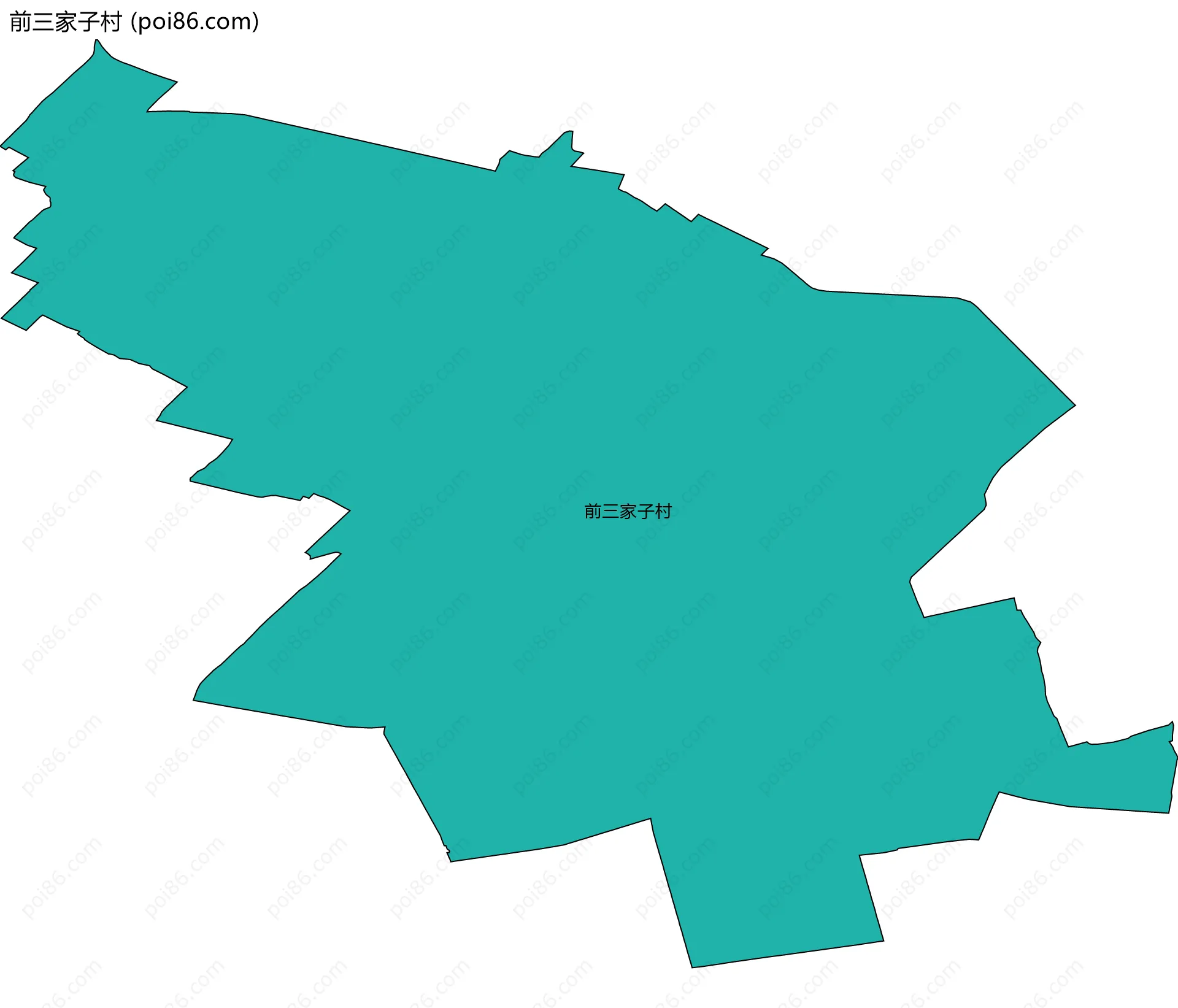 前三家子村边界地图