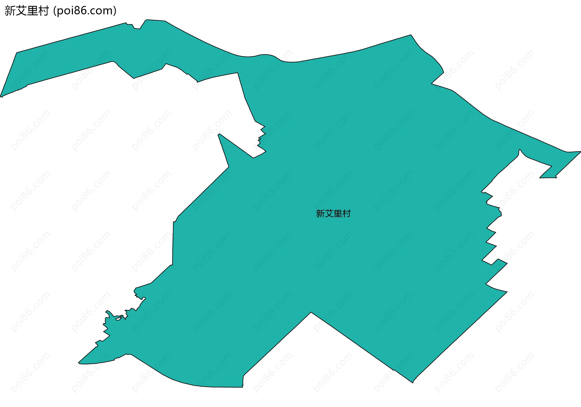 新艾里村边界地图