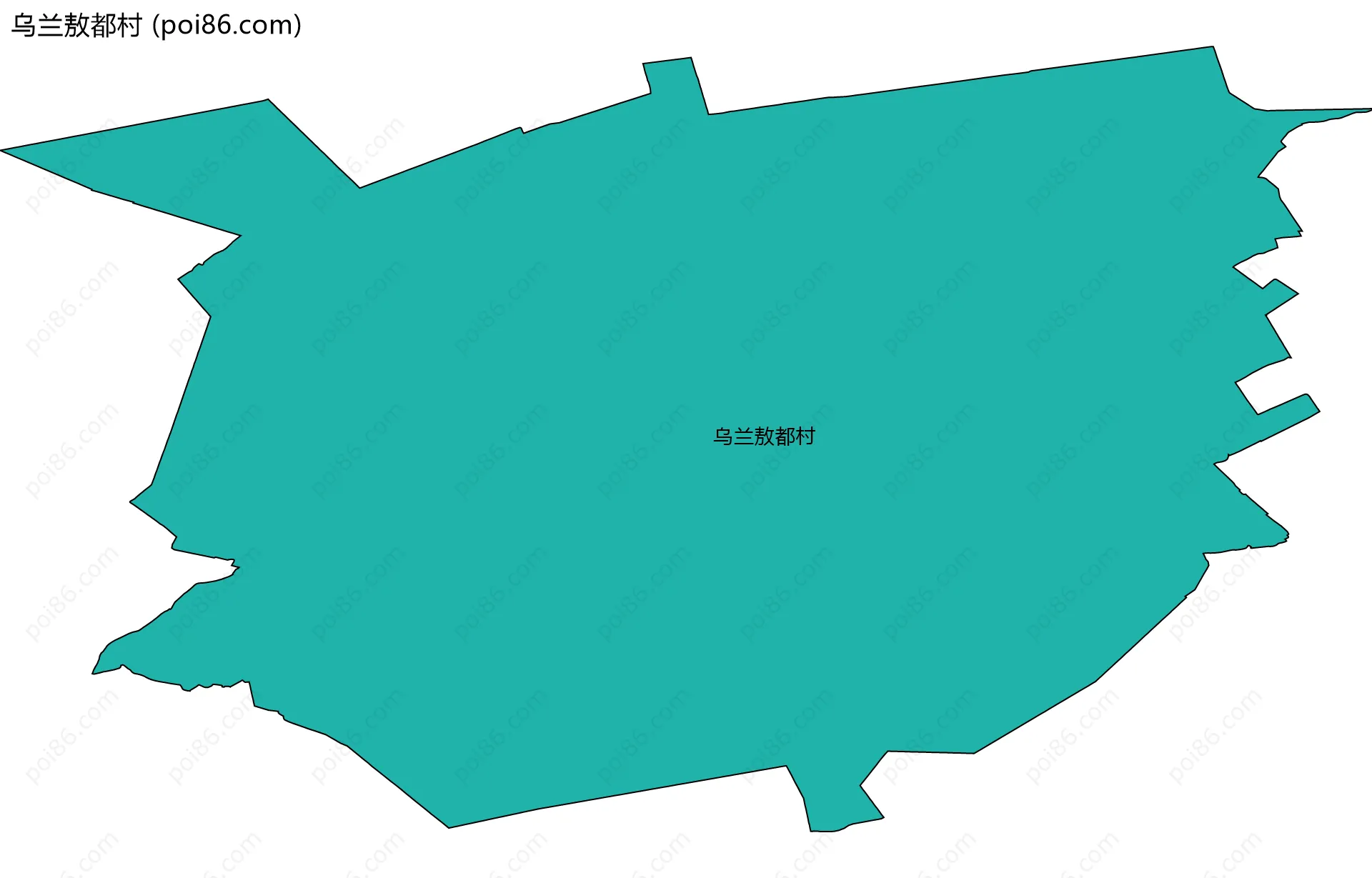乌兰敖都村边界地图