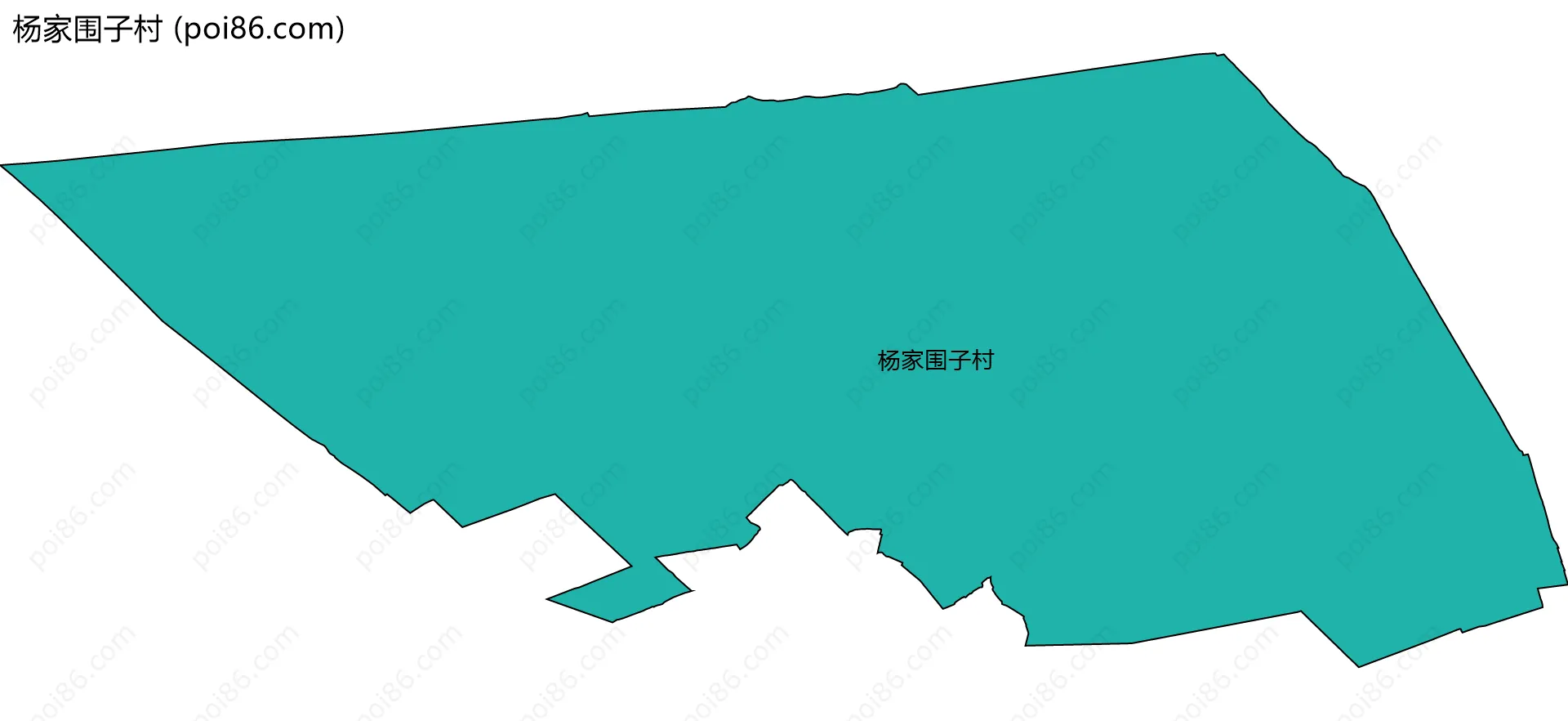 杨家围子村边界地图