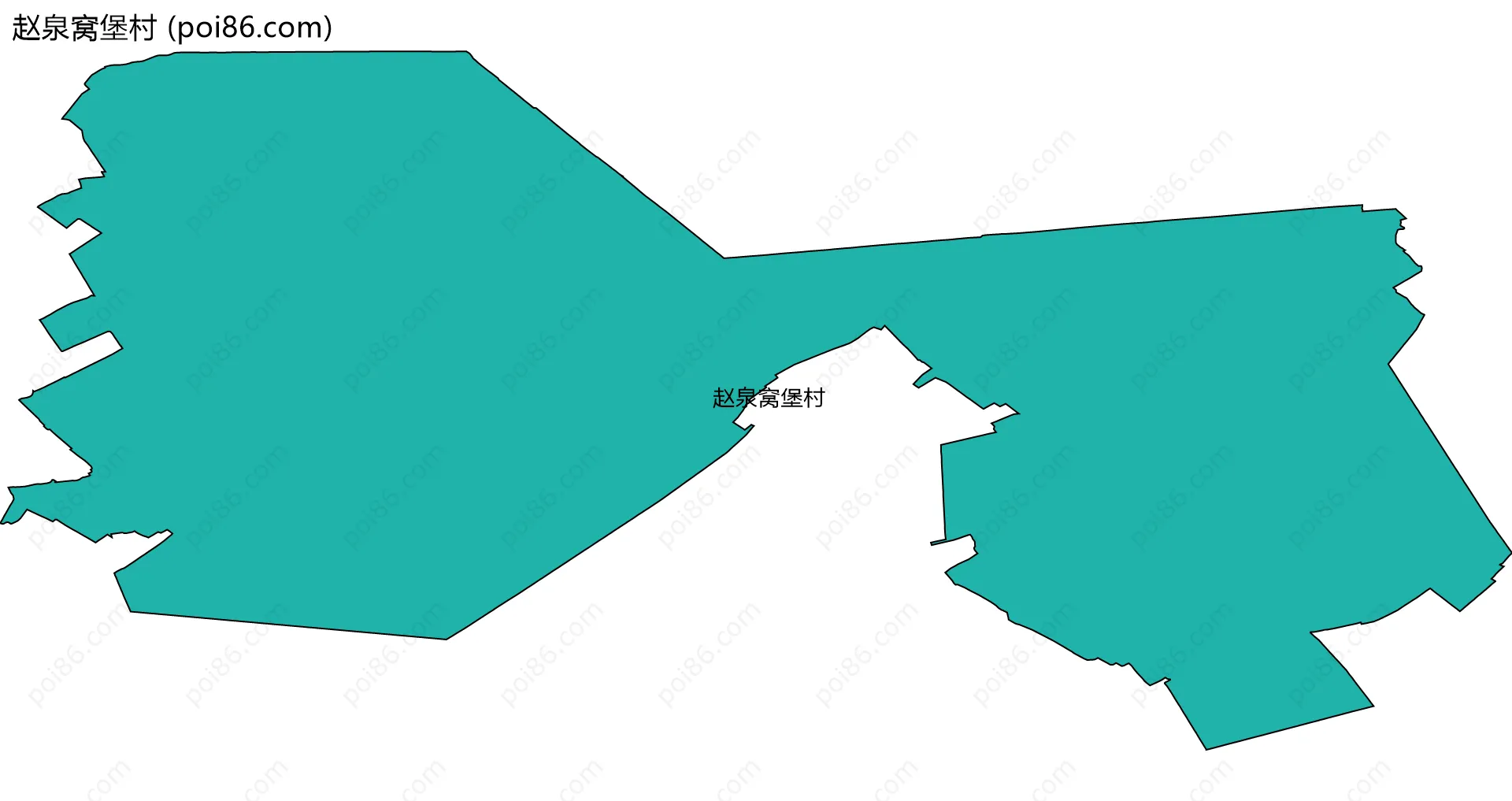 赵泉窝堡村边界地图
