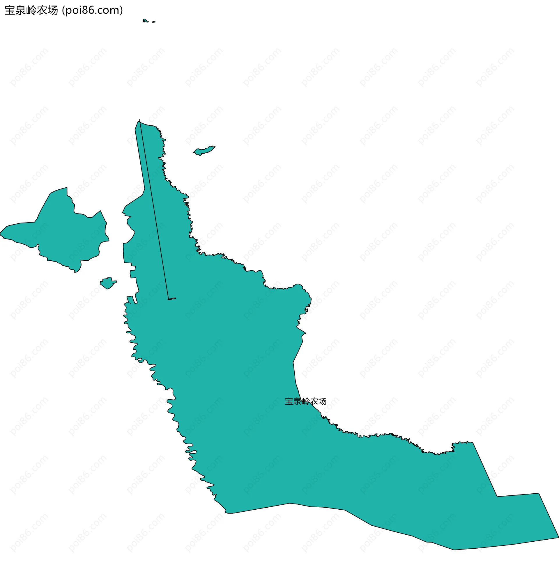 宝泉岭农场边界地图(五级行政区划)