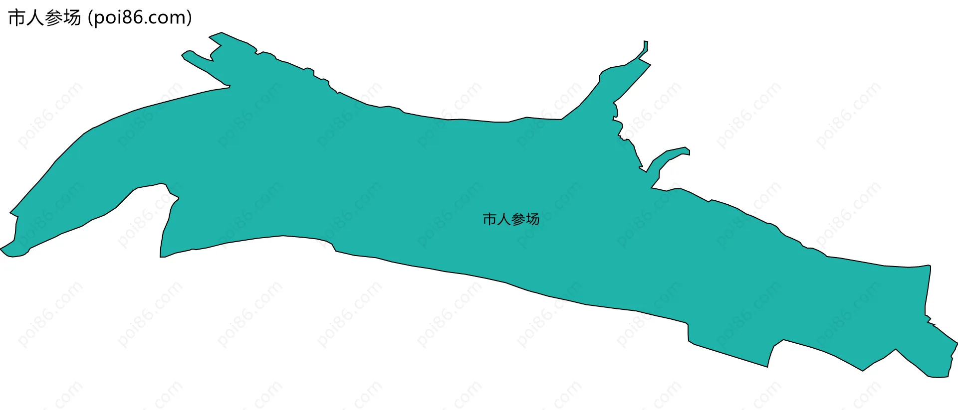 市人参场边界地图