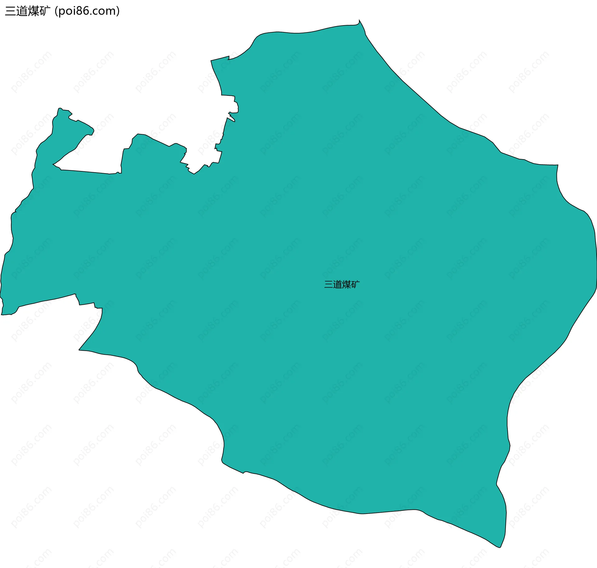三道煤矿边界地图