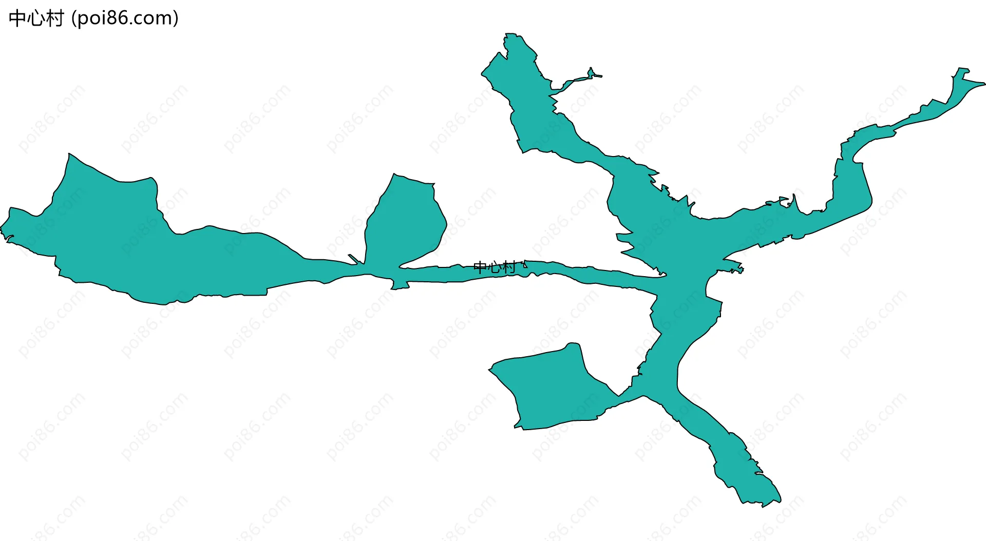 中心村边界地图