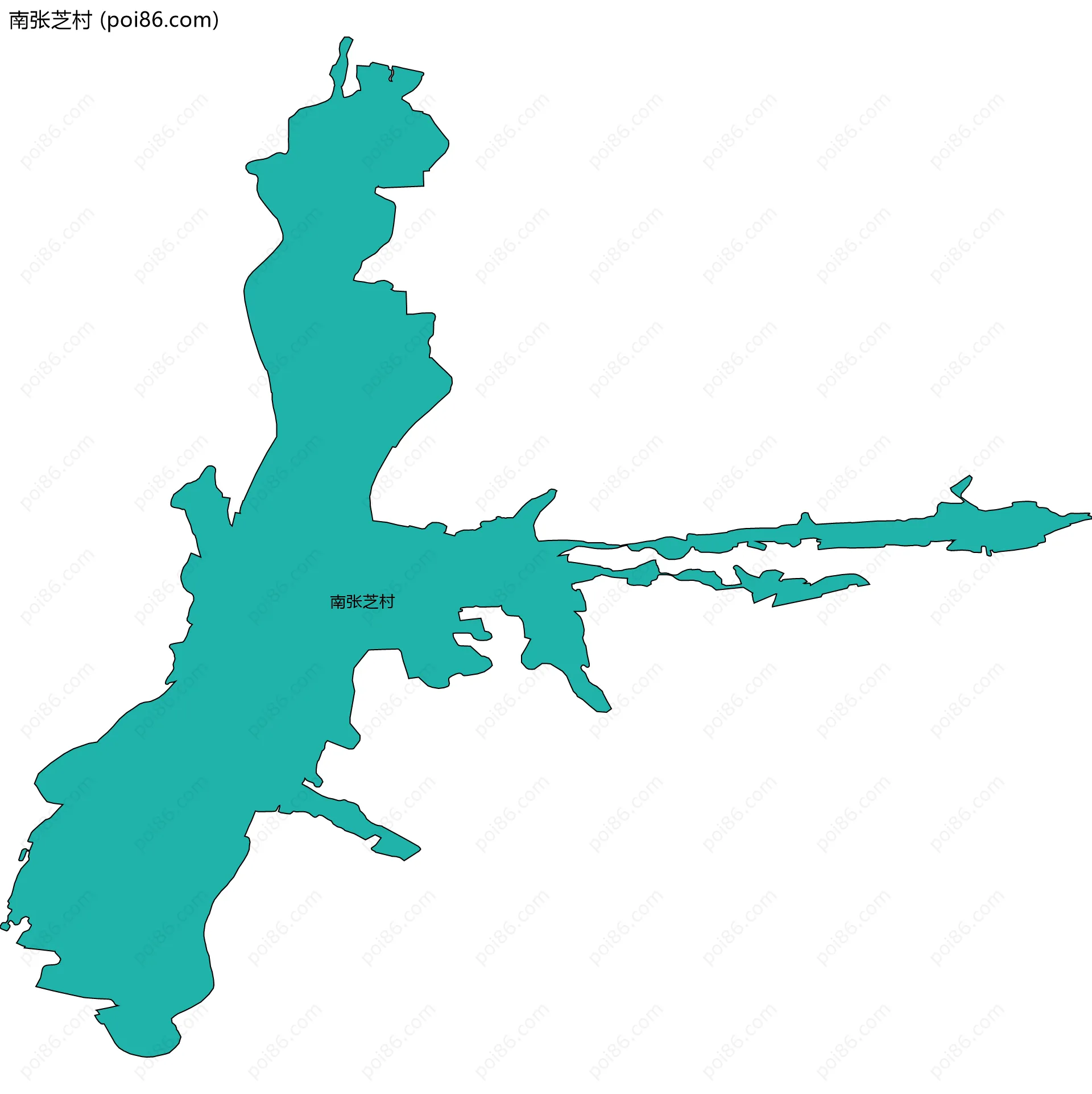 南张芝村边界地图