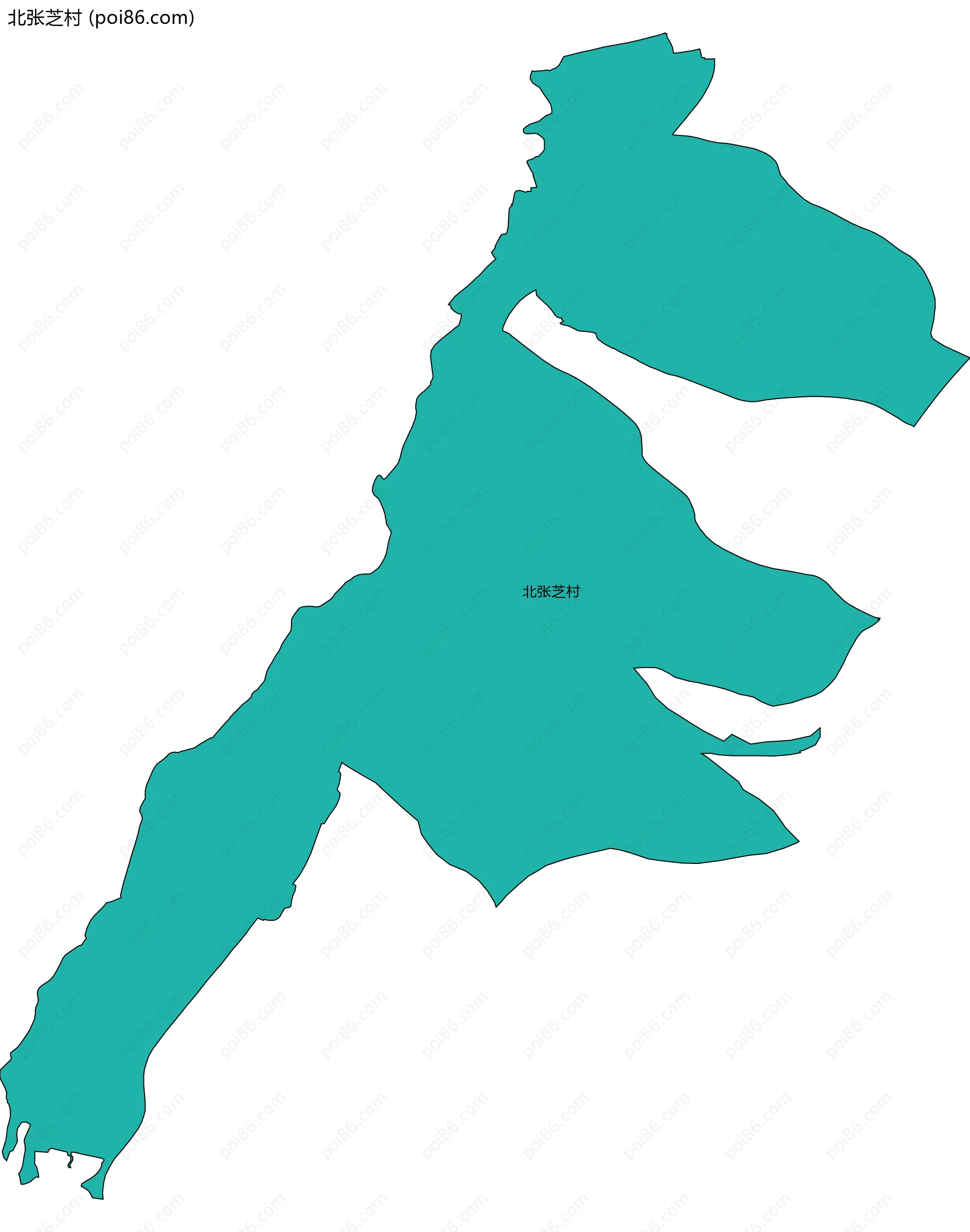 北张芝村边界地图