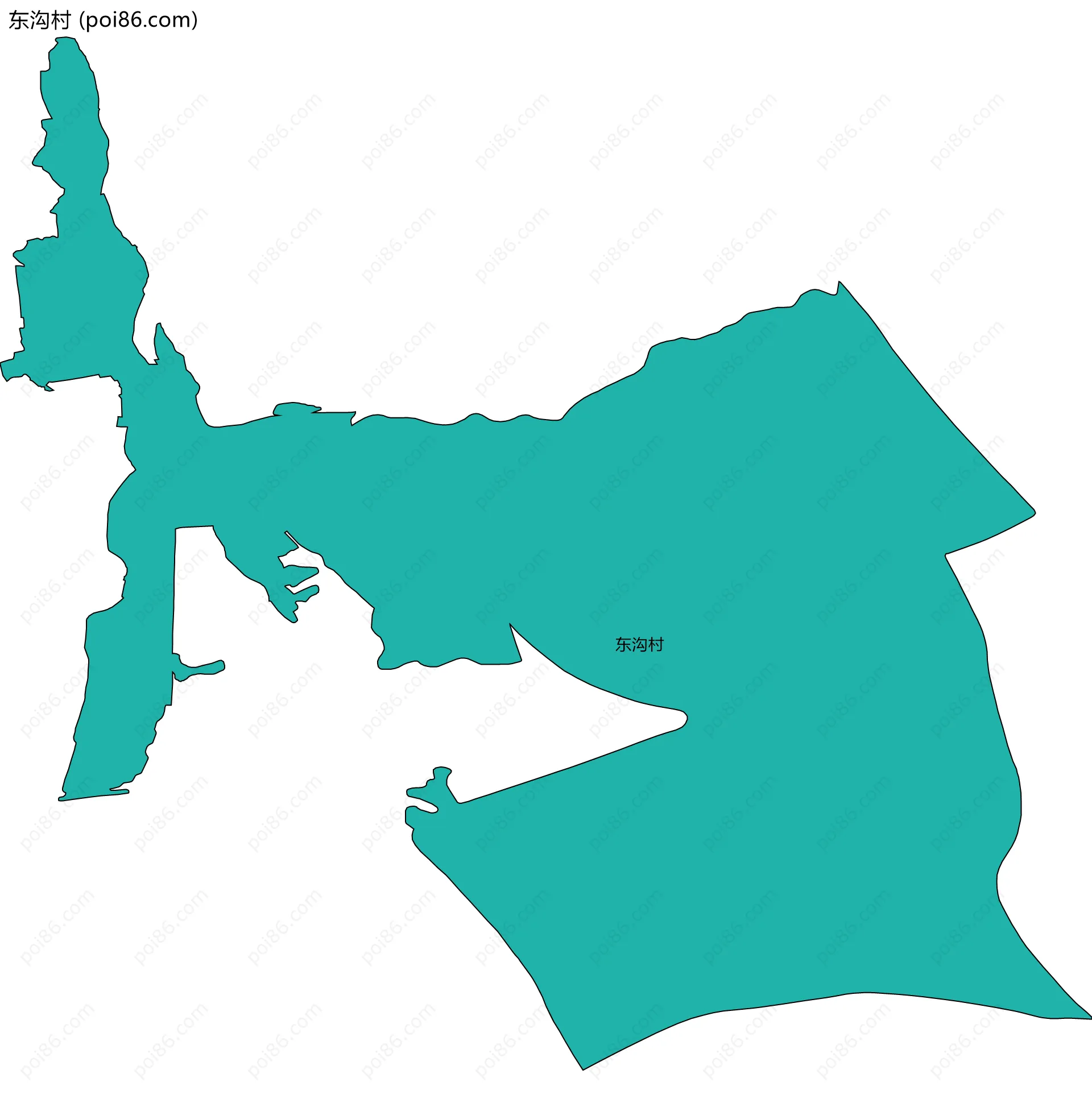 东沟村边界地图