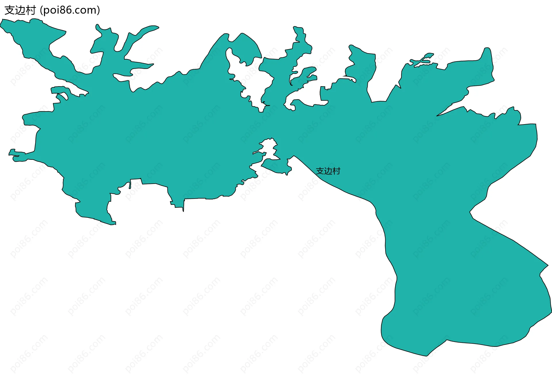 支边村边界地图