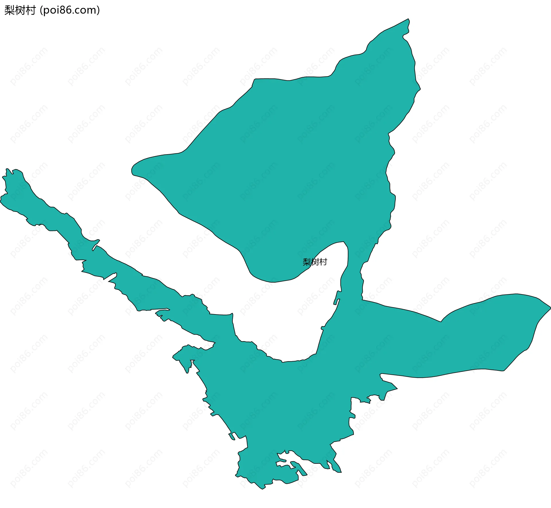 梨树村边界地图