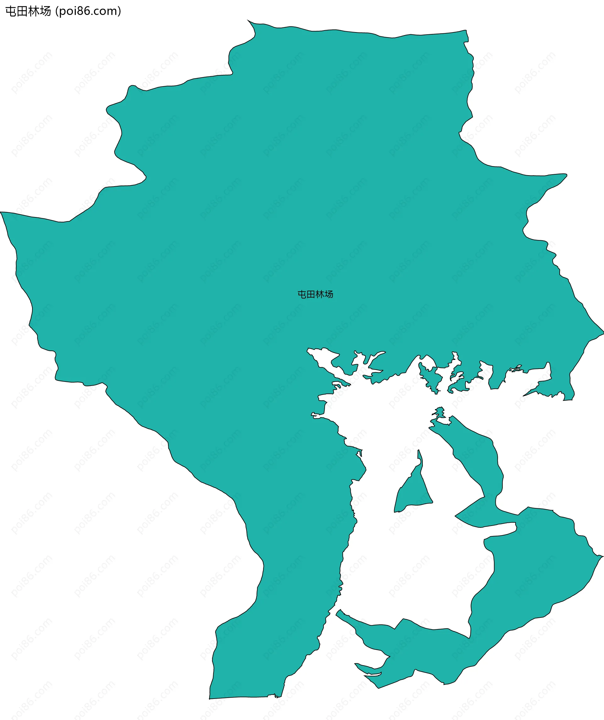 屯田林场边界地图