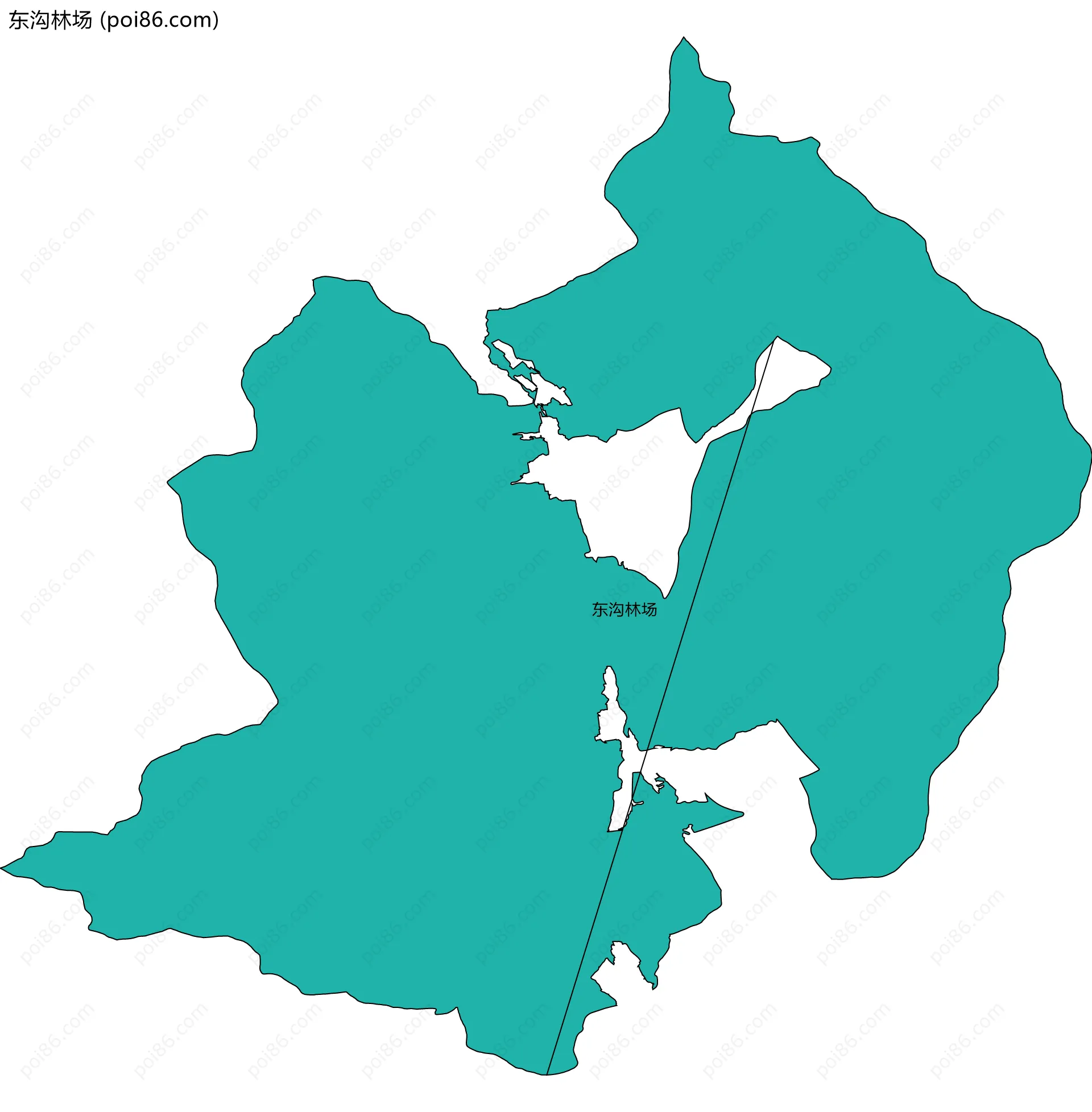 东沟林场边界地图