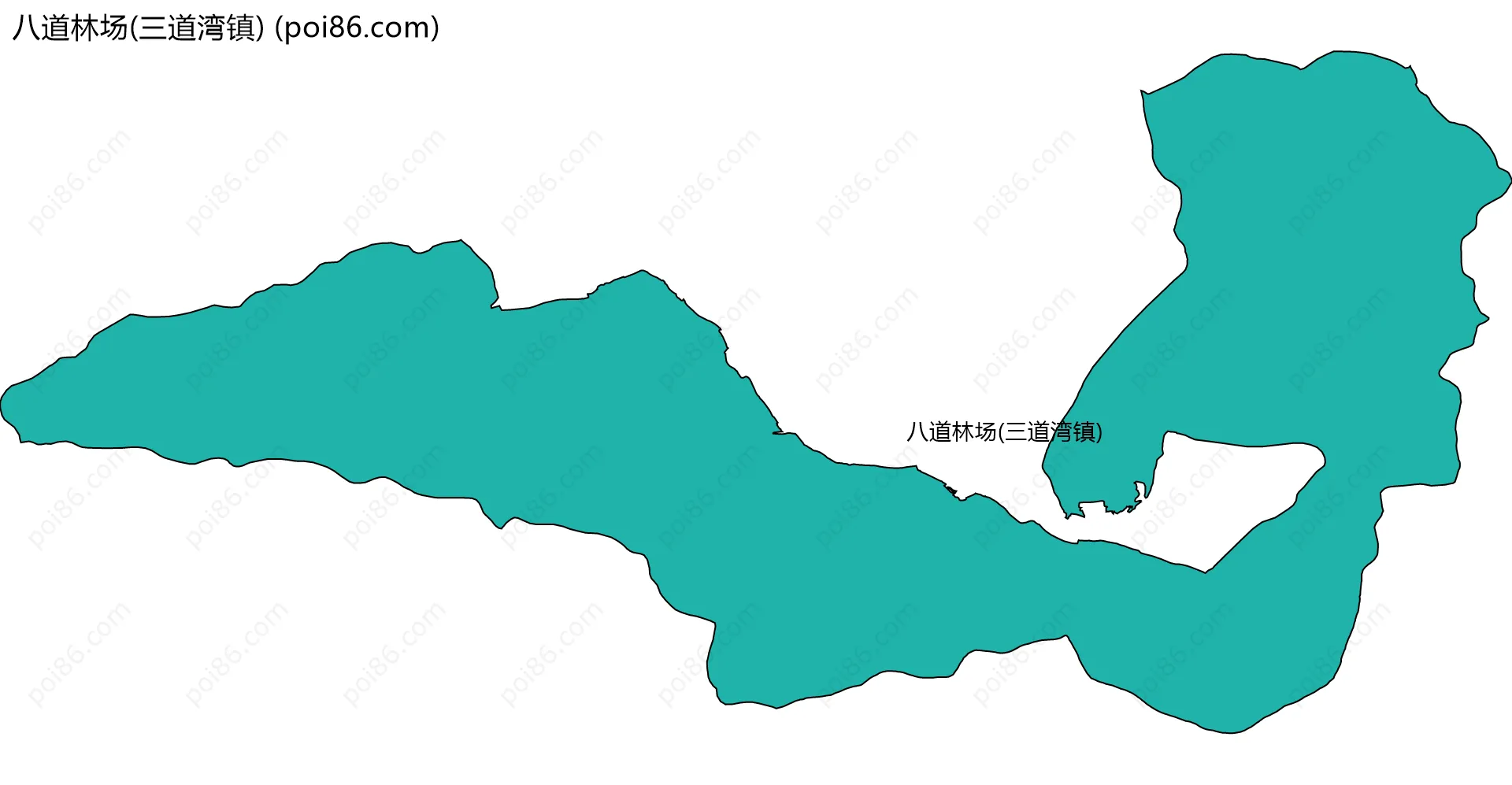八道林场(三道湾镇)边界地图