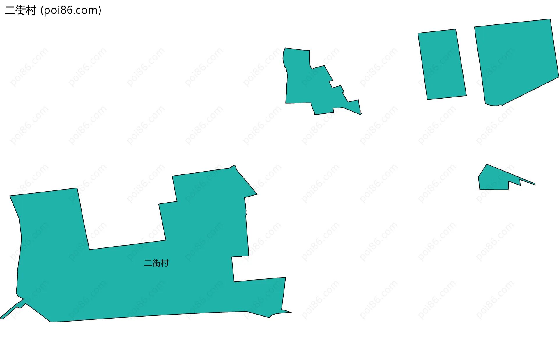 二街村边界地图