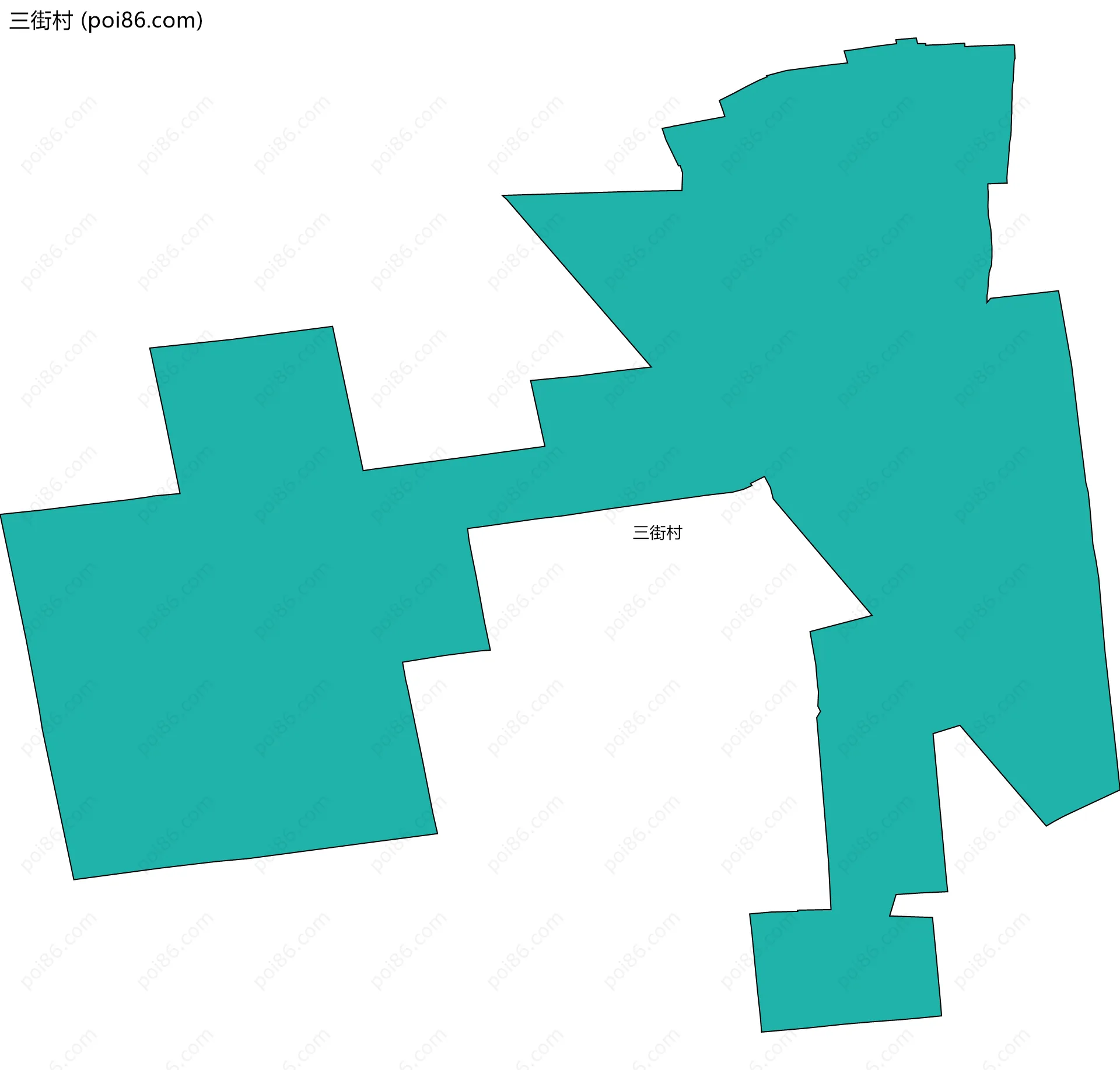 三街村边界地图