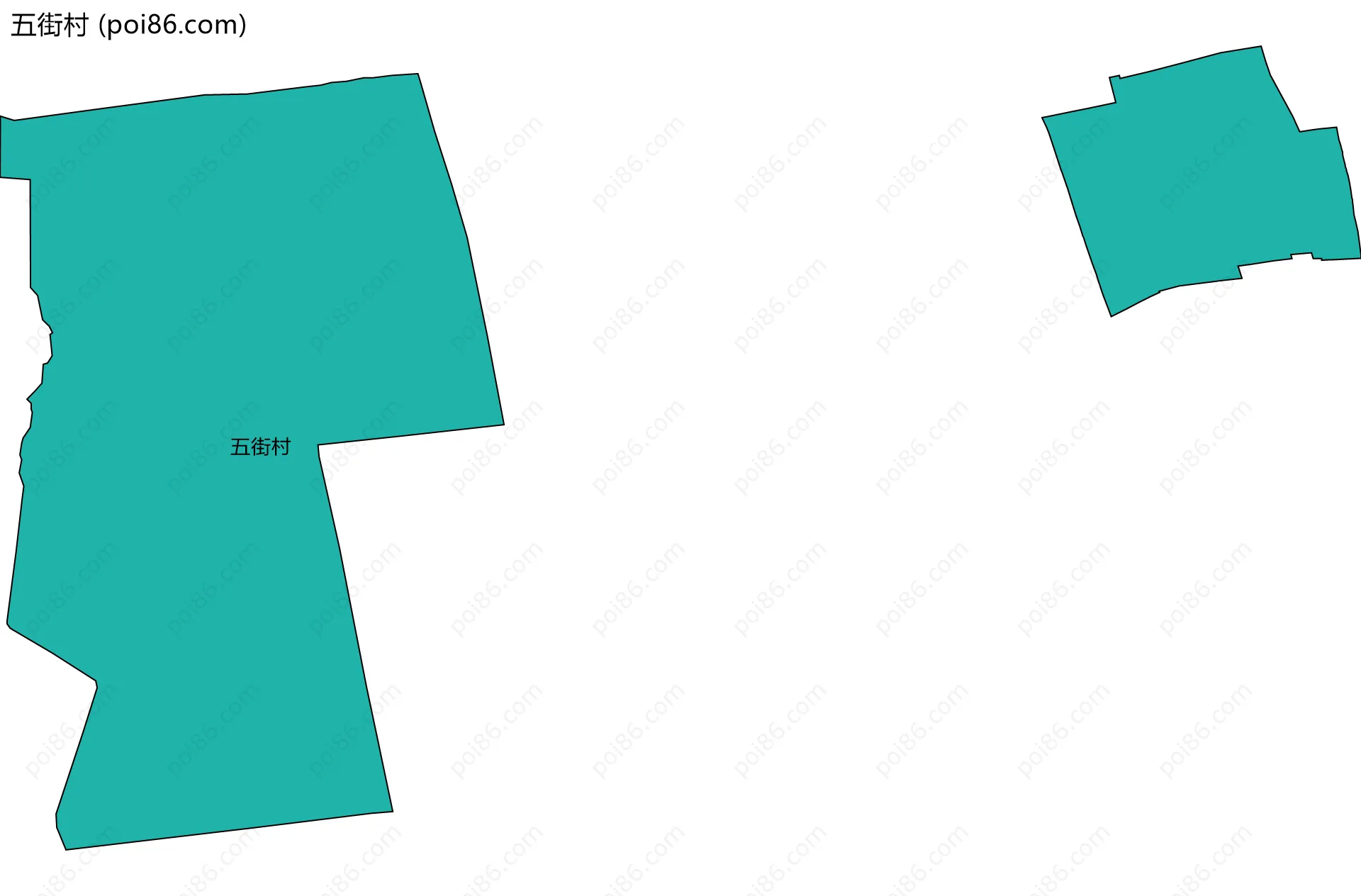 五街村边界地图