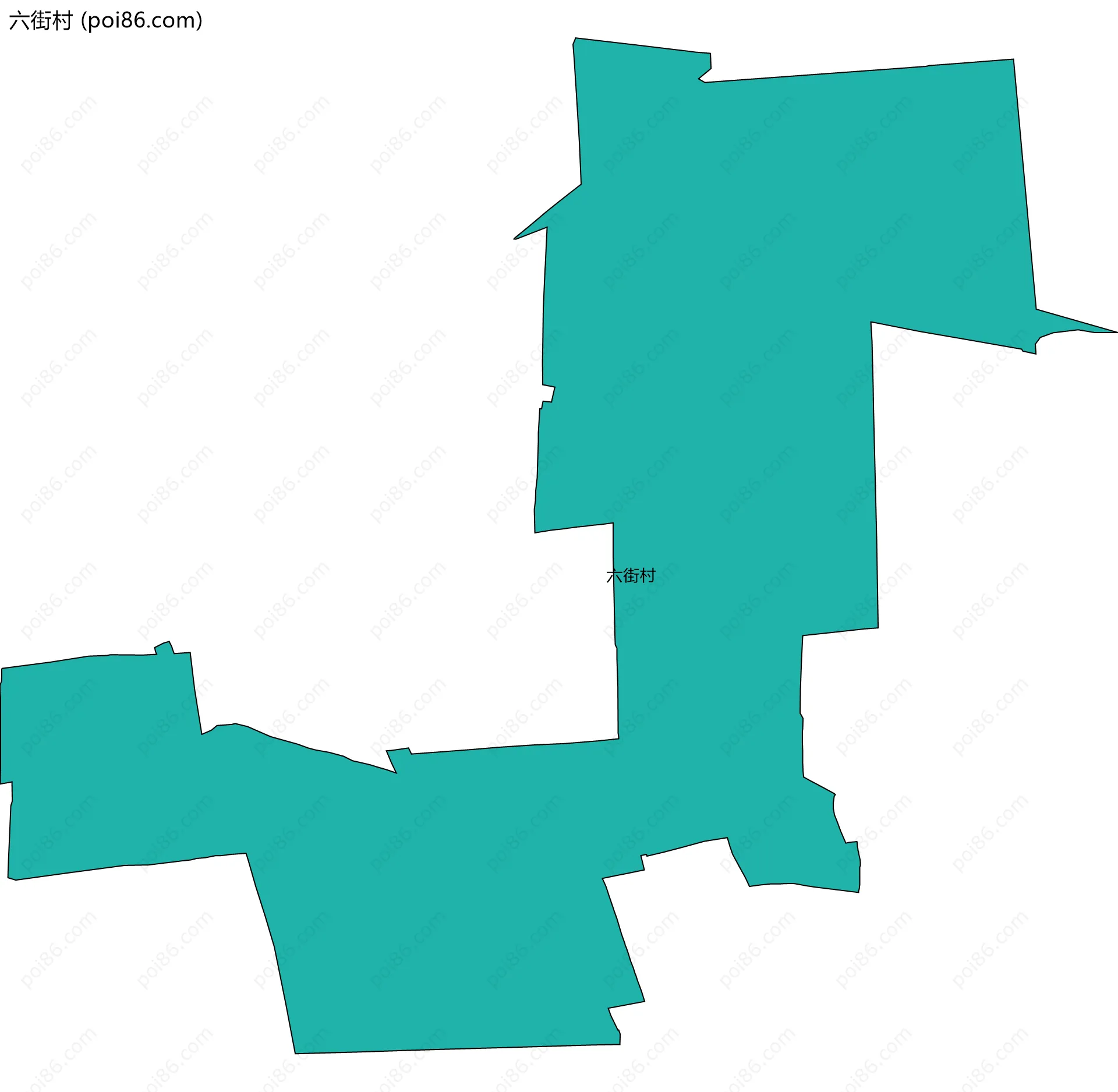 六街村边界地图