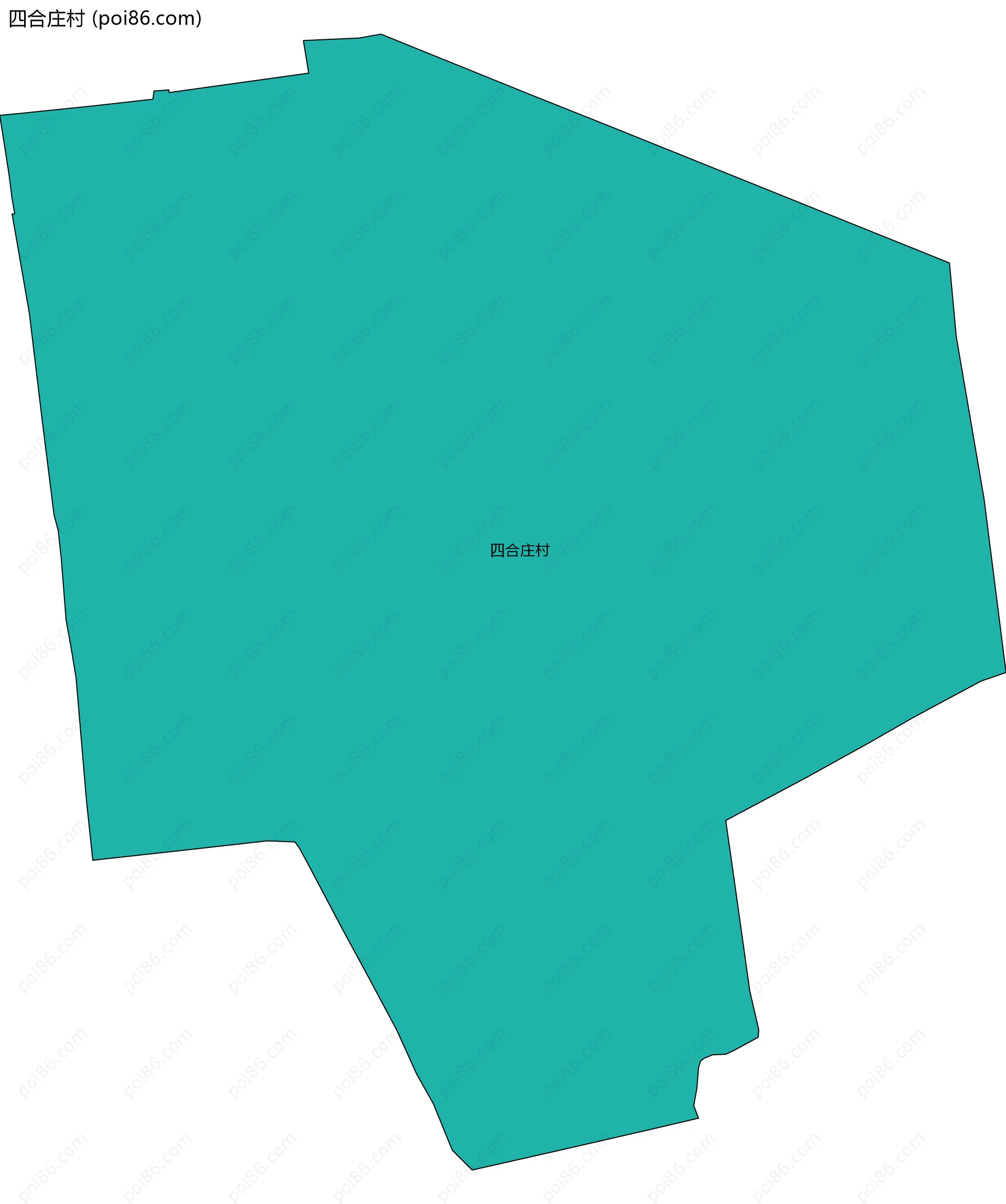 四合庄村边界地图