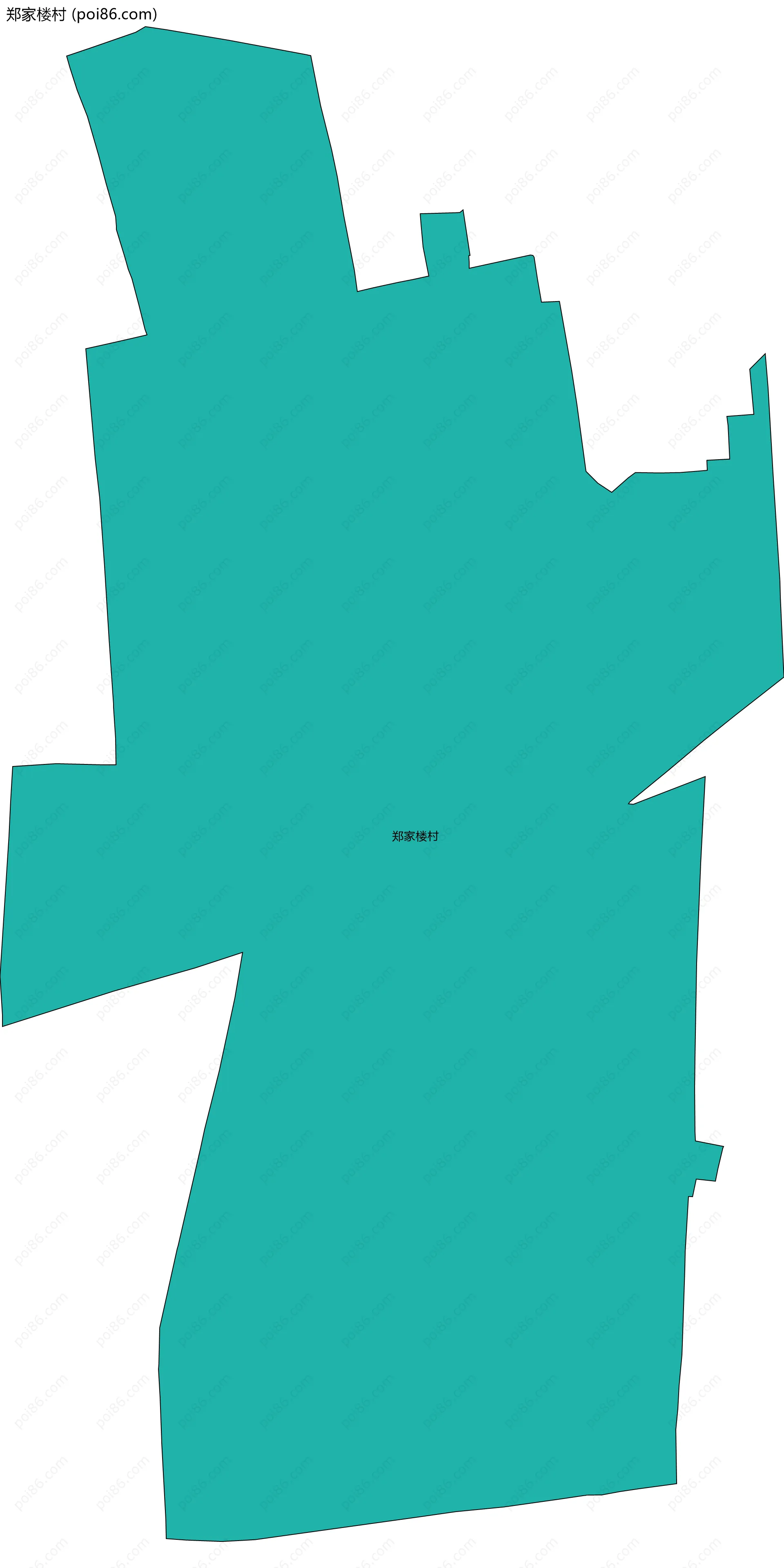 郑家楼村边界地图