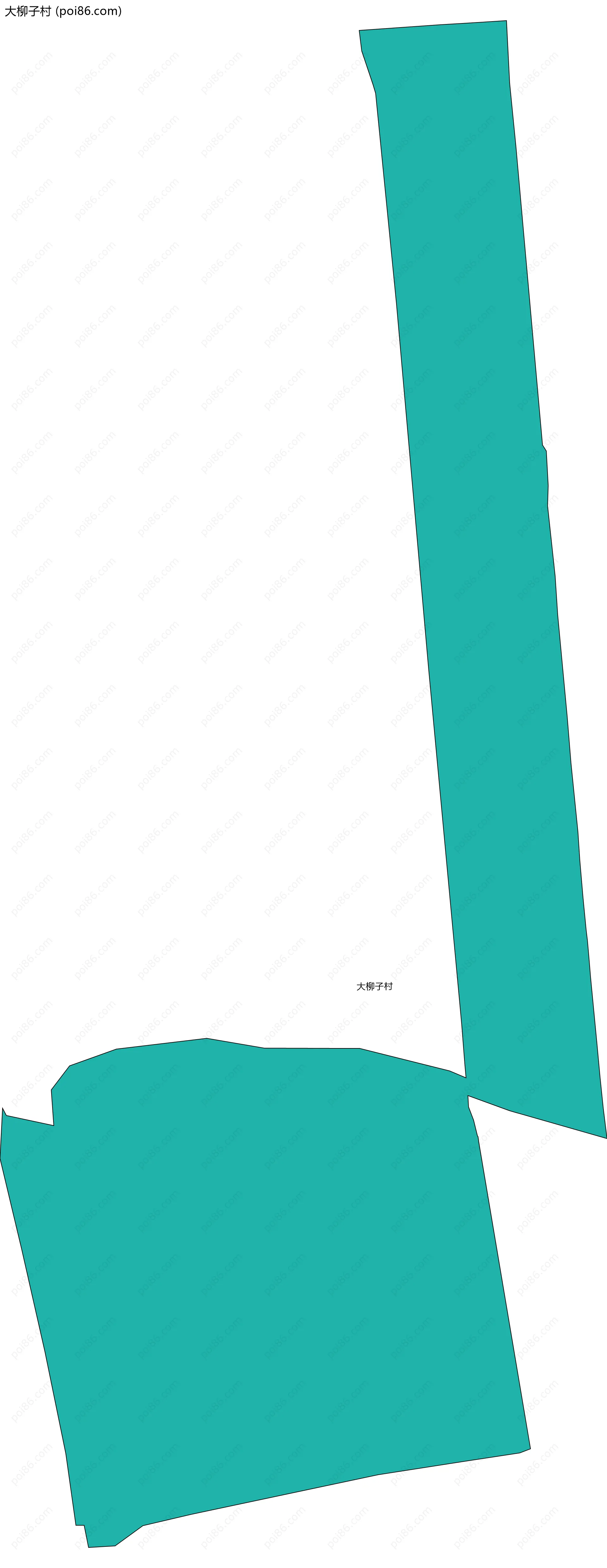 大柳子村边界地图