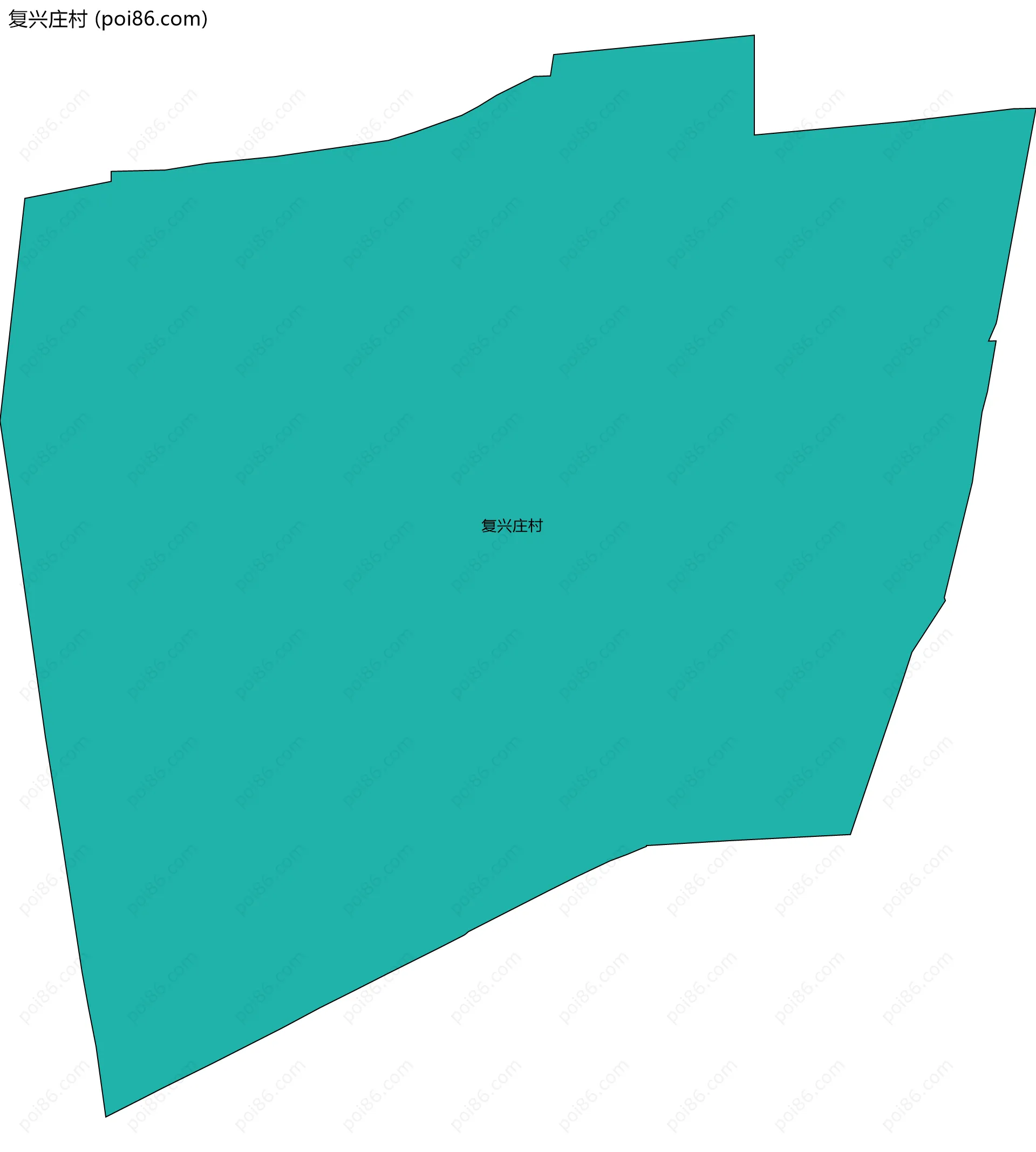 复兴庄村边界地图