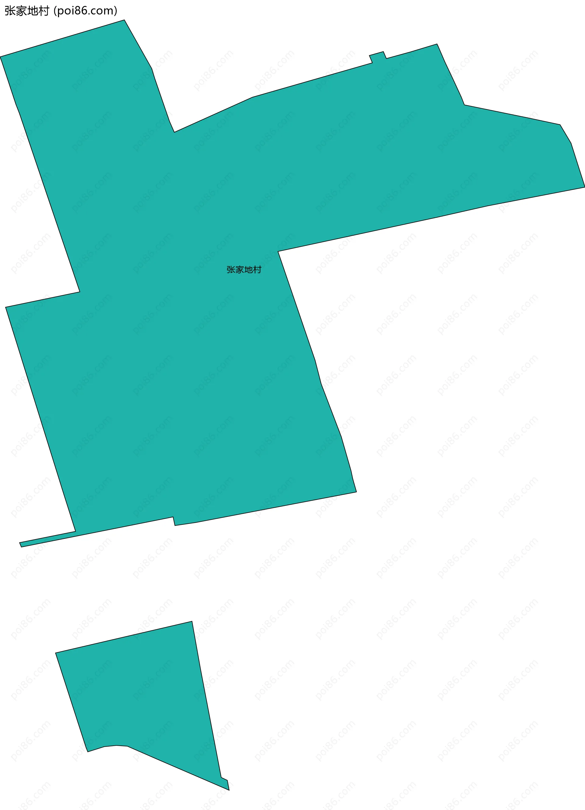 张家地村边界地图