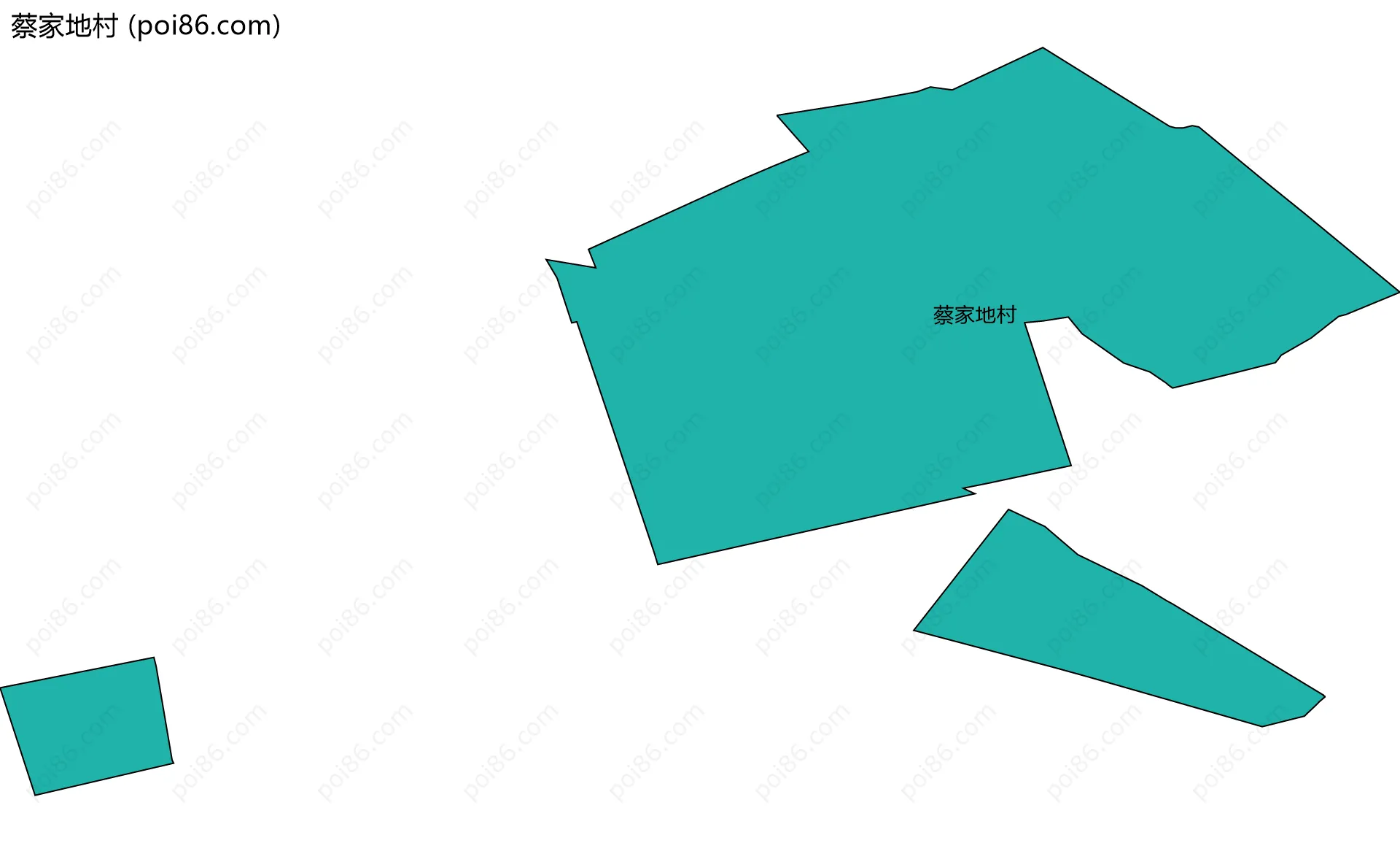 蔡家地村边界地图