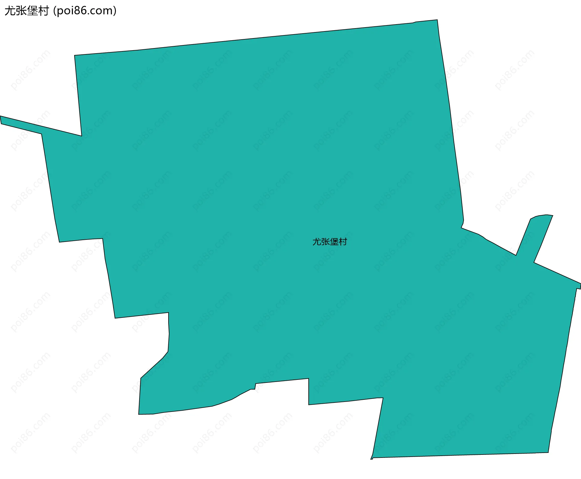 尤张堡村边界地图