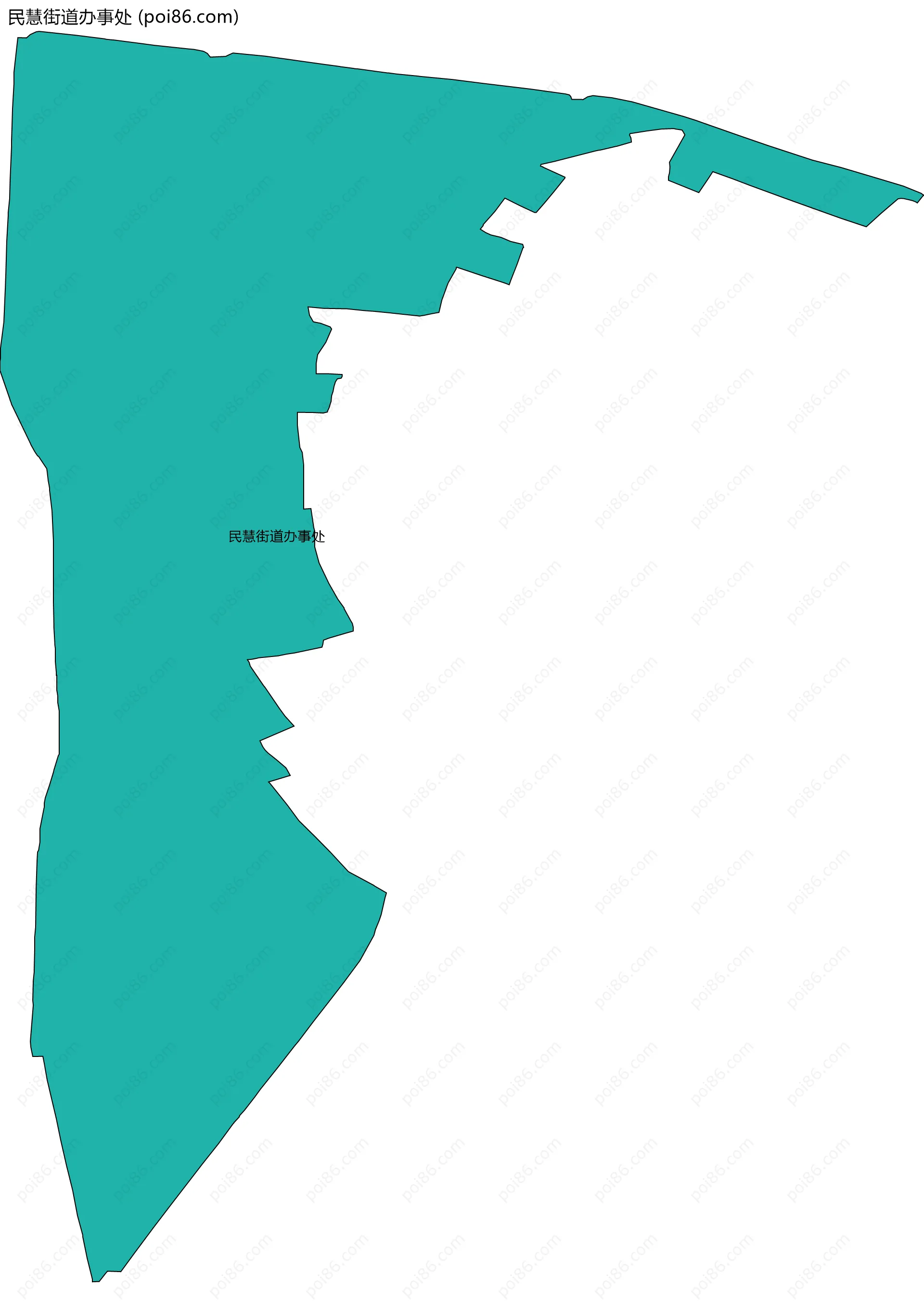 民慧街道办事处边界地图