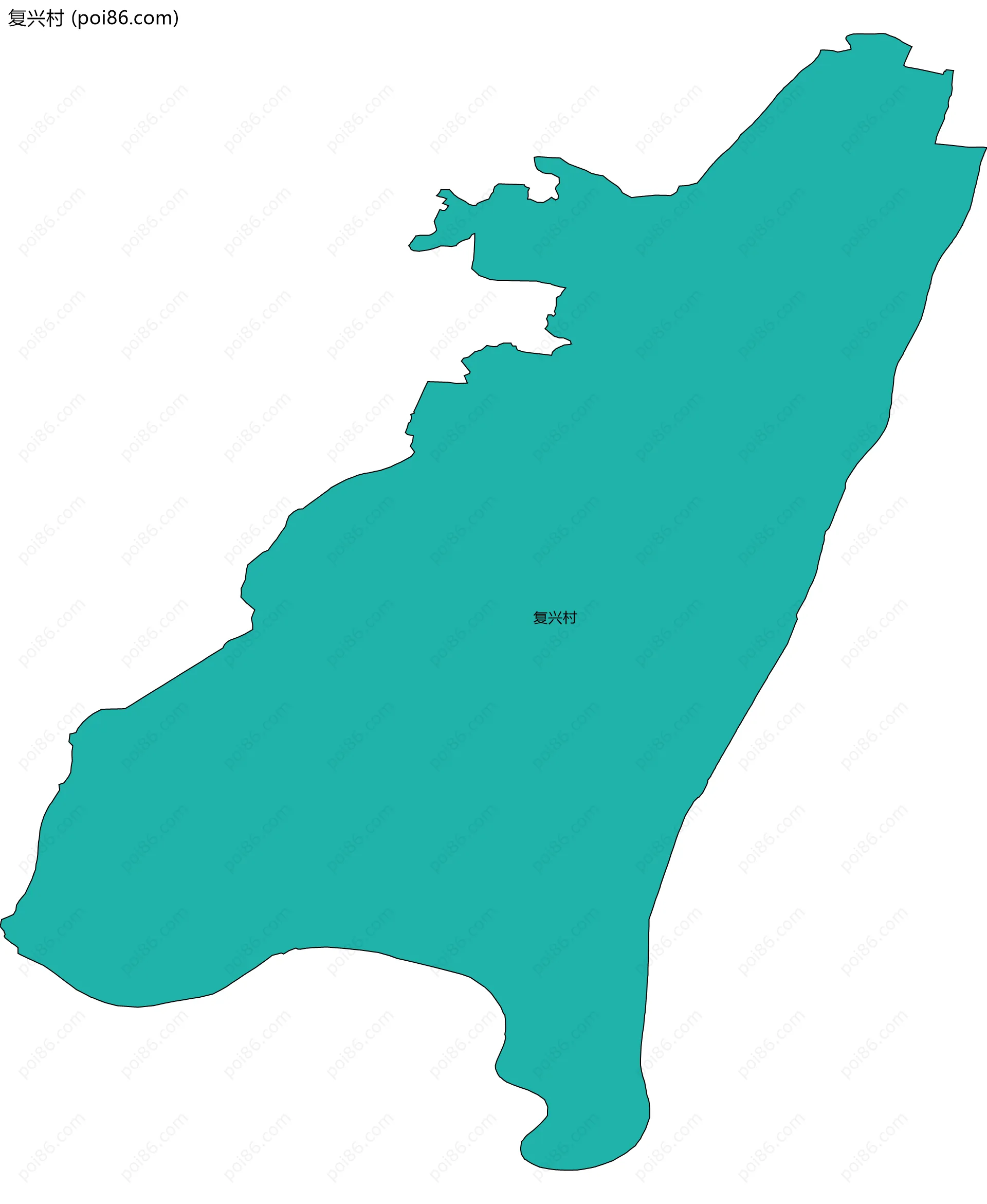 复兴村边界地图