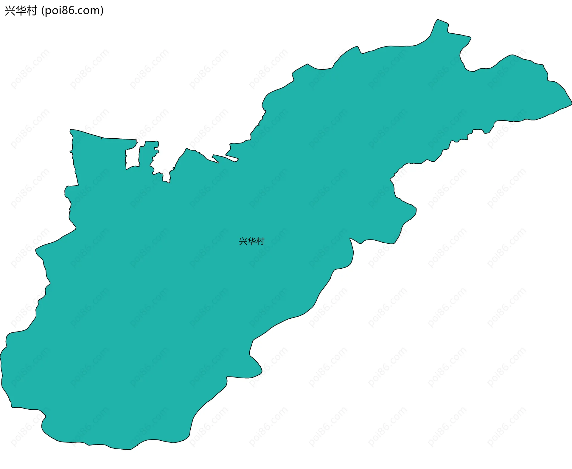 兴华村边界地图