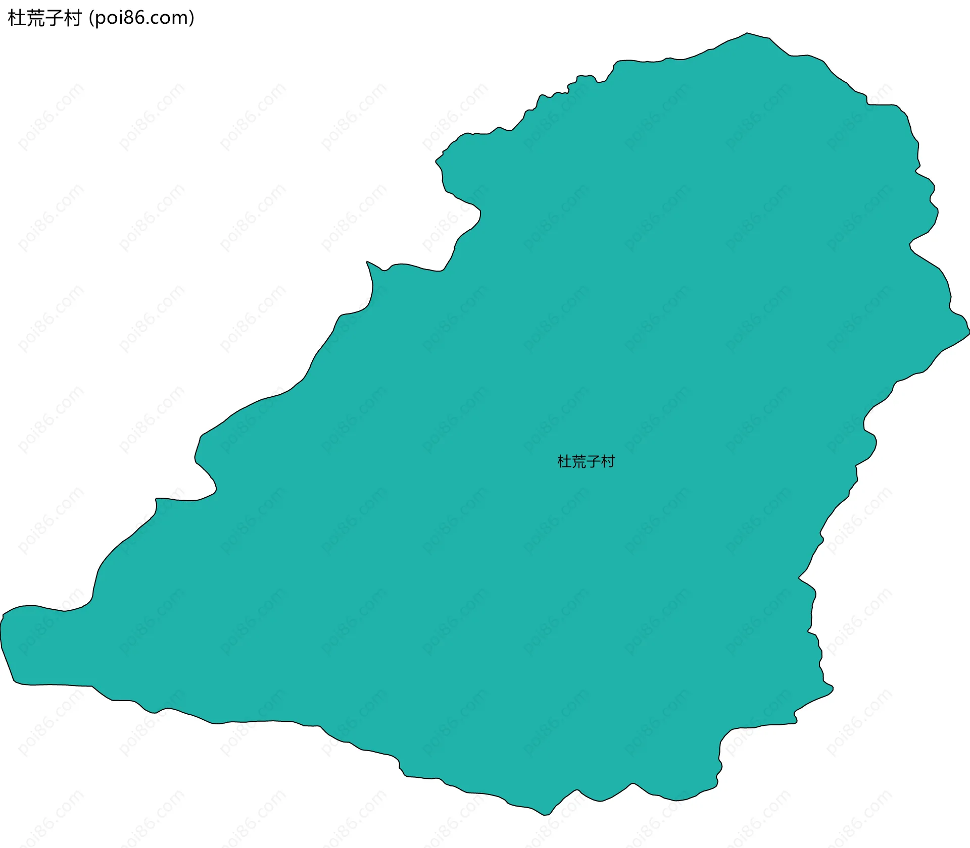 杜荒子村边界地图