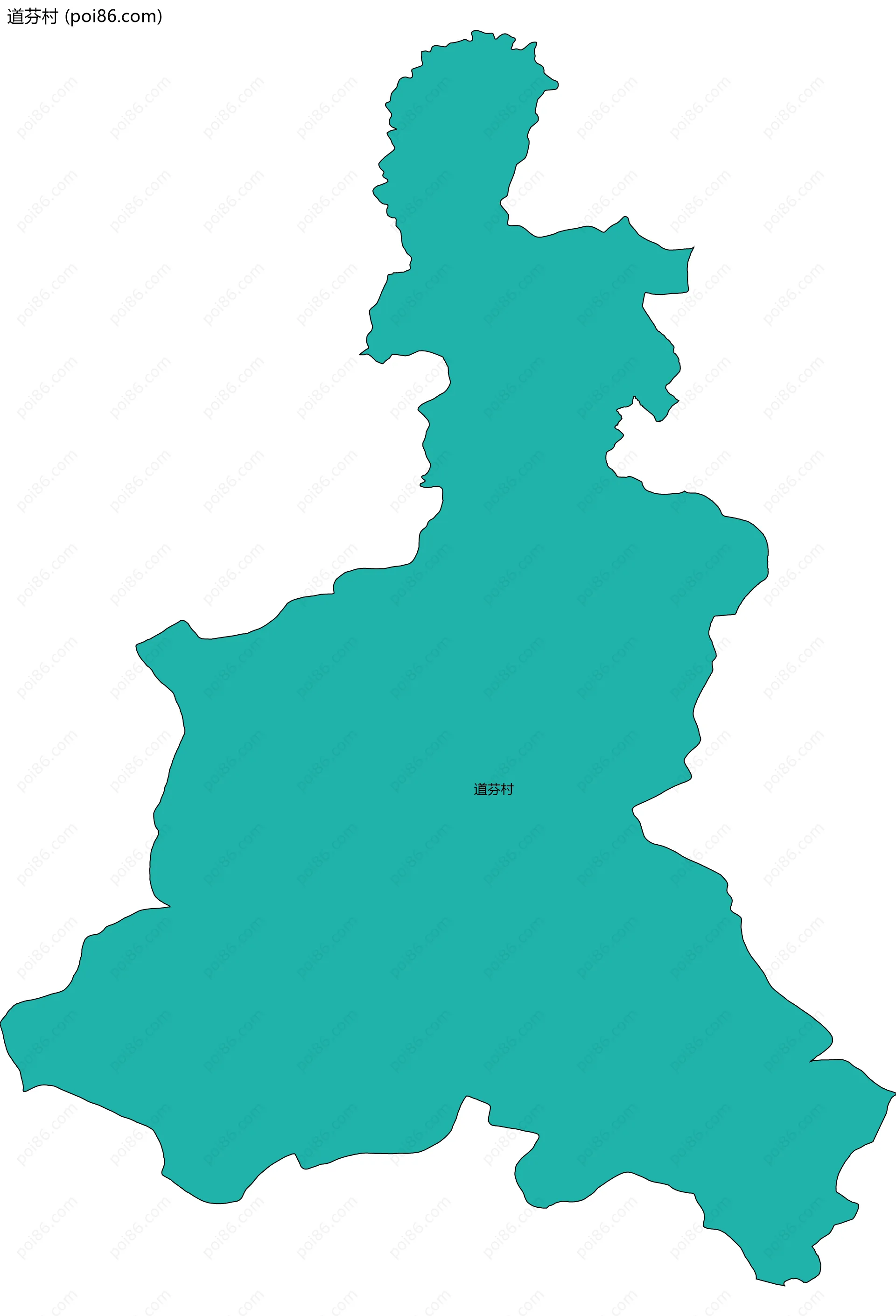 道芬村边界地图