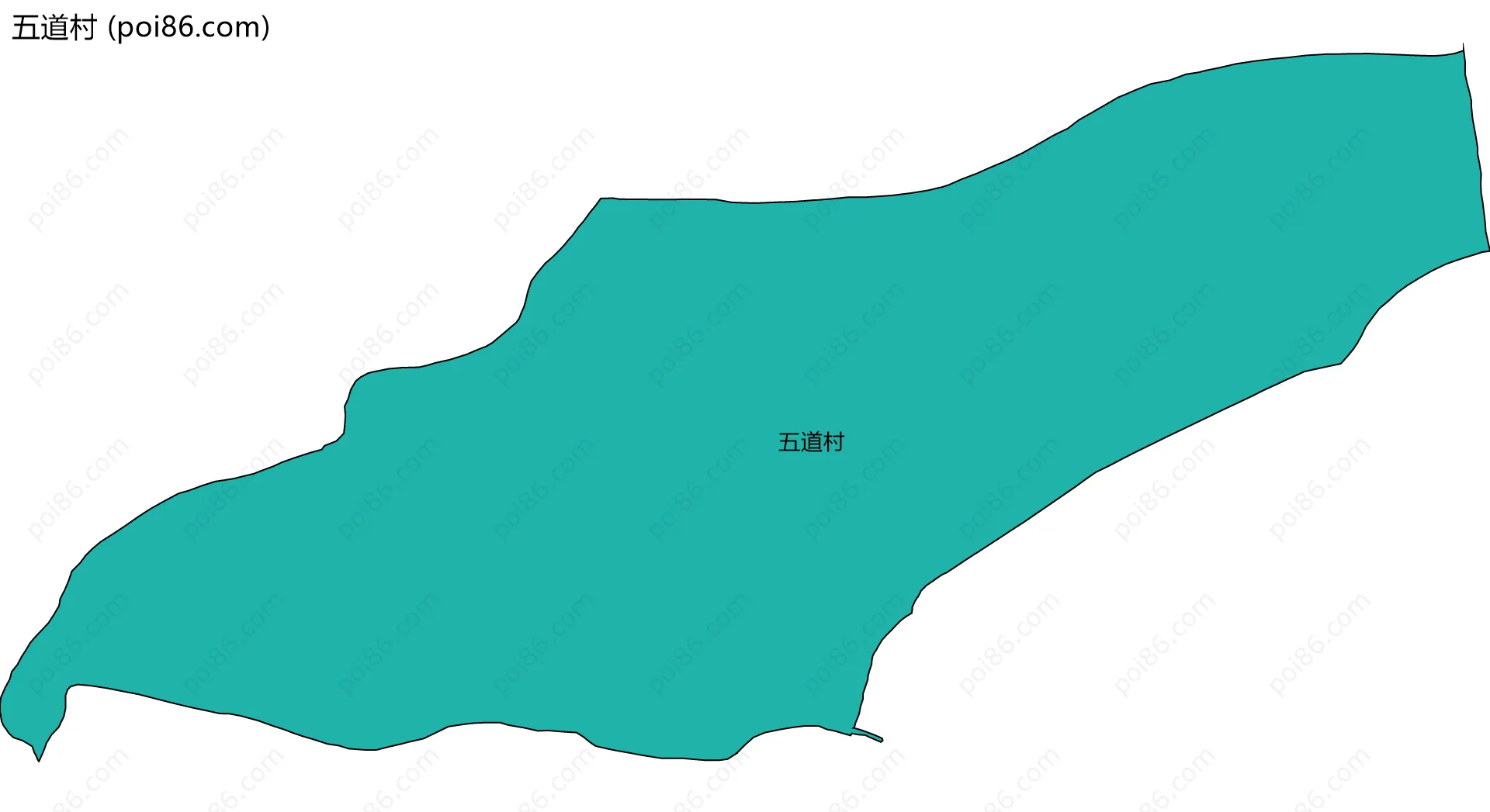 五道村边界地图