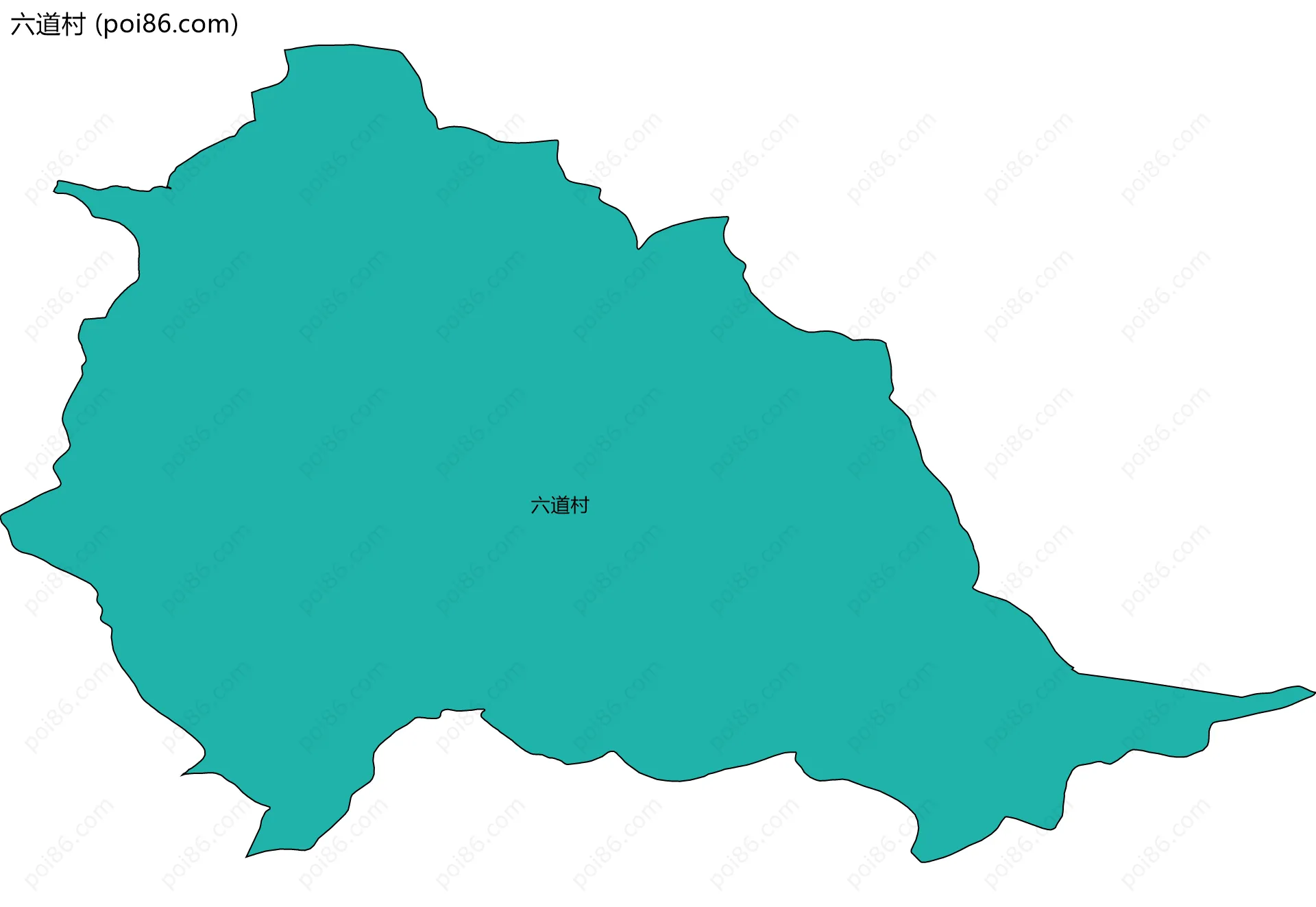 六道村边界地图