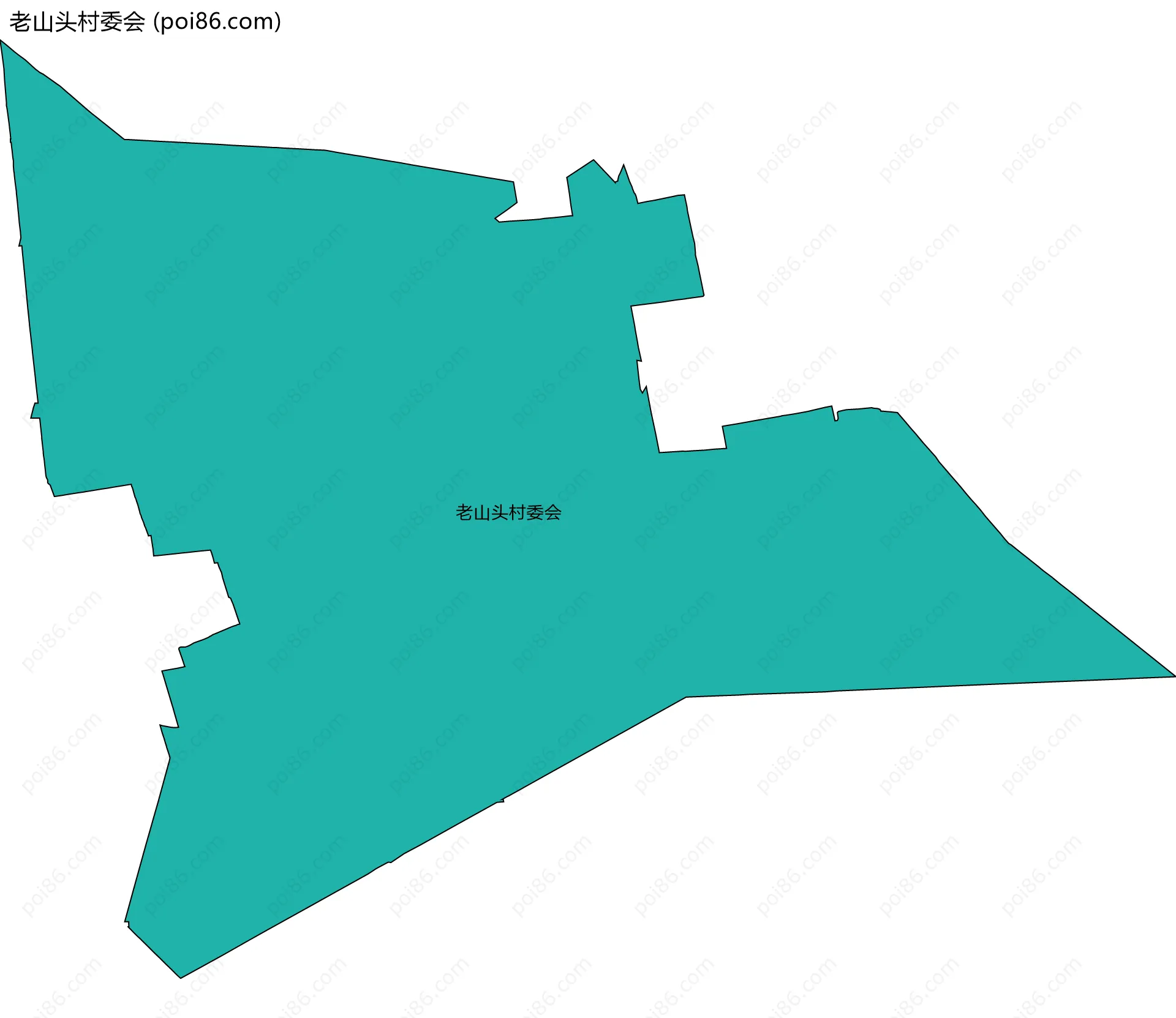 老山头村委会边界地图