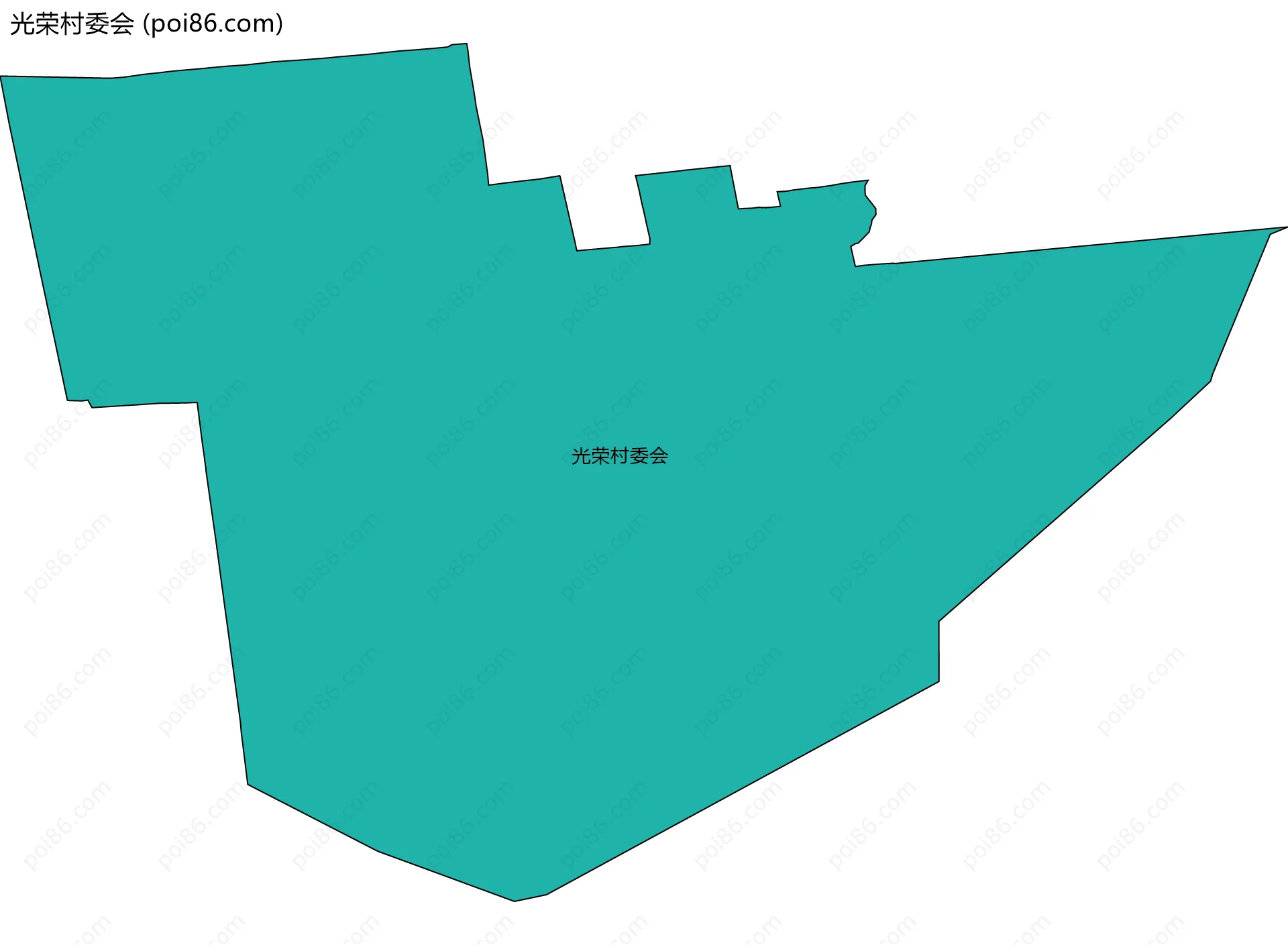 光荣村委会边界地图