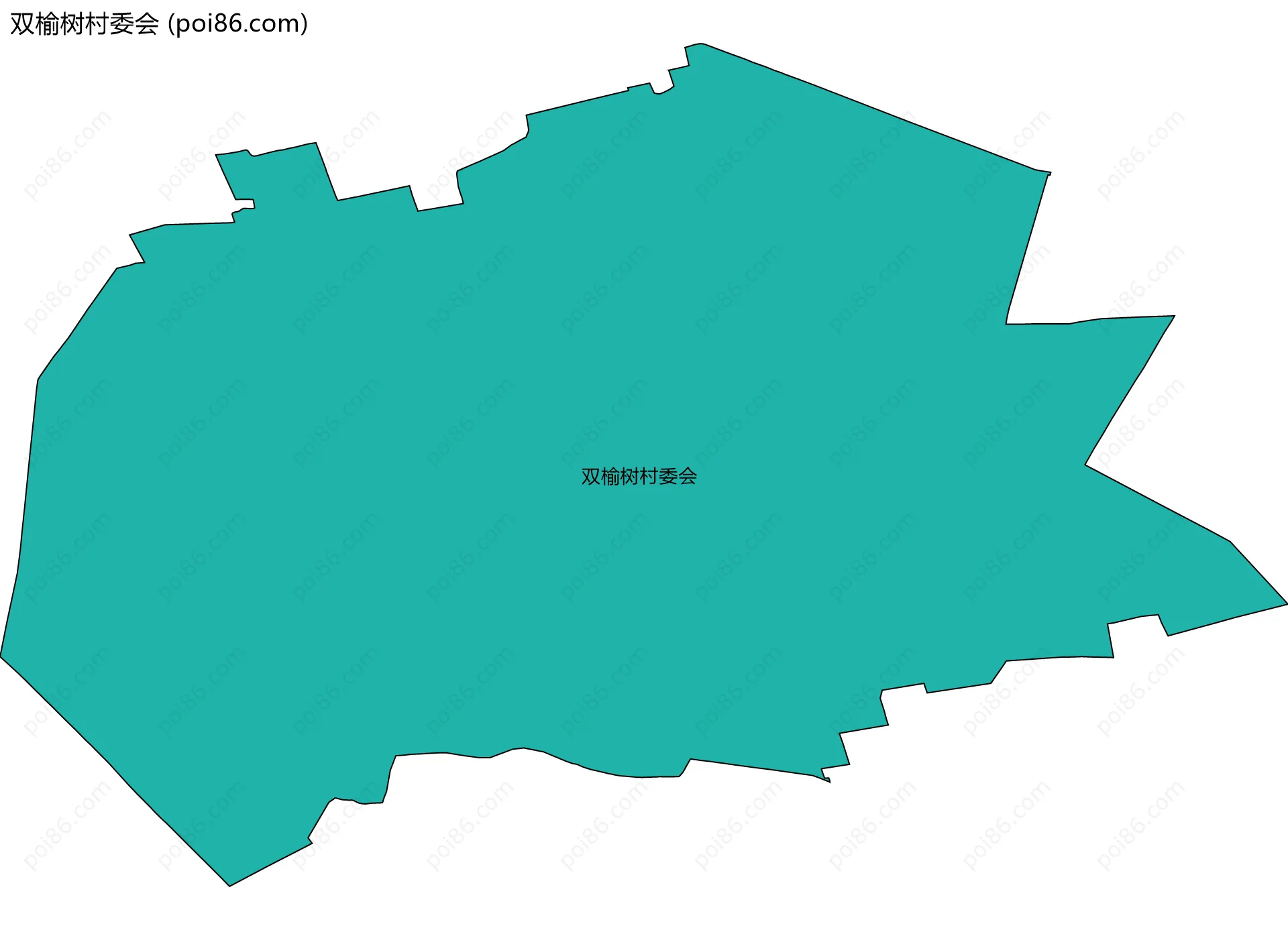 双榆树村委会边界地图