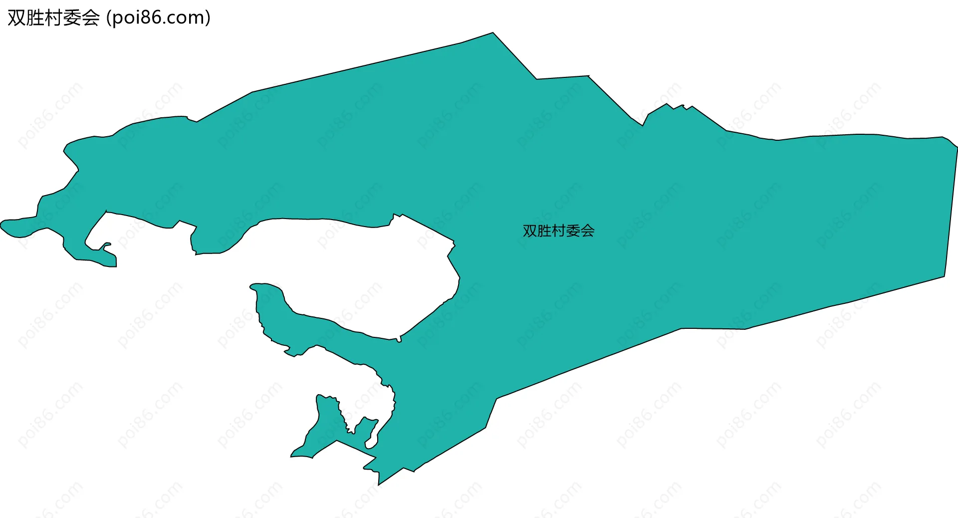 双胜村委会边界地图