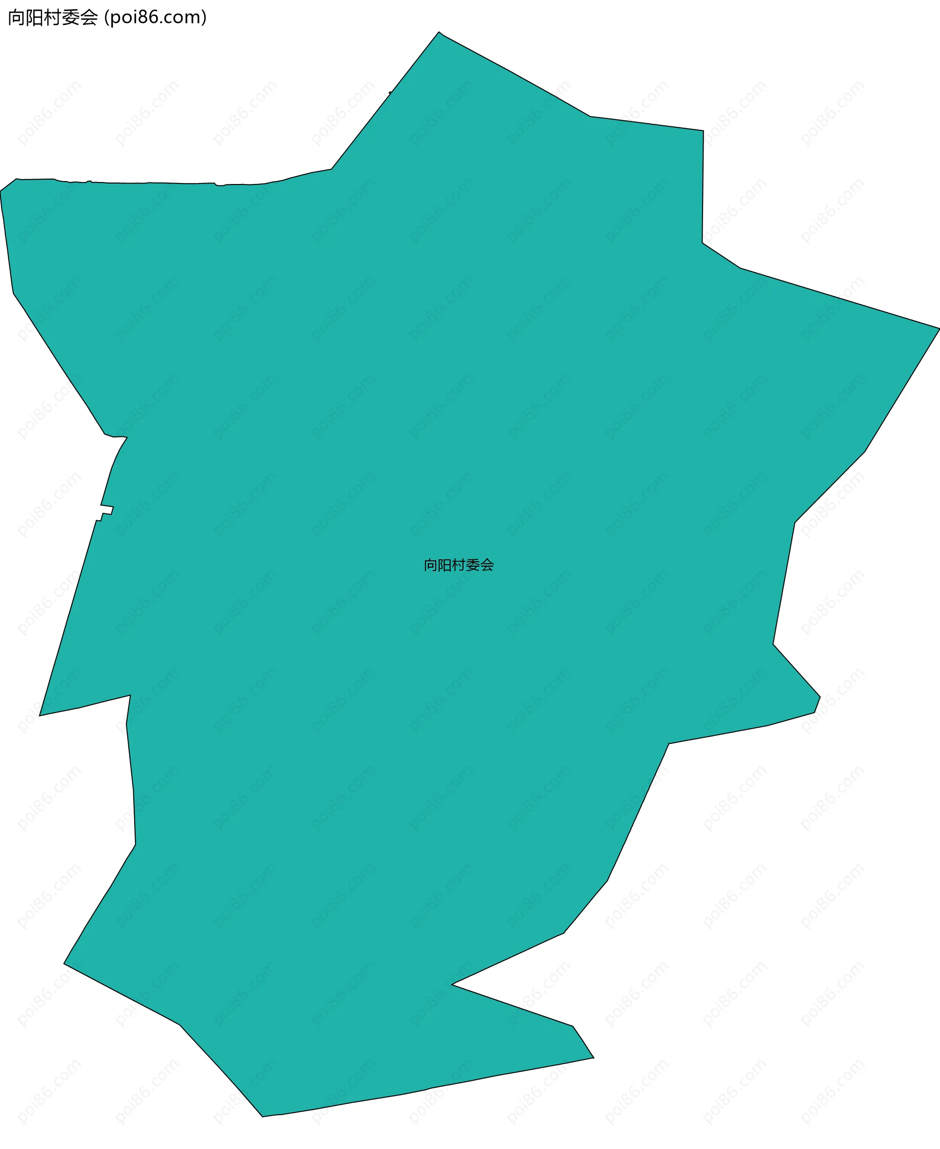 向阳村委会边界地图