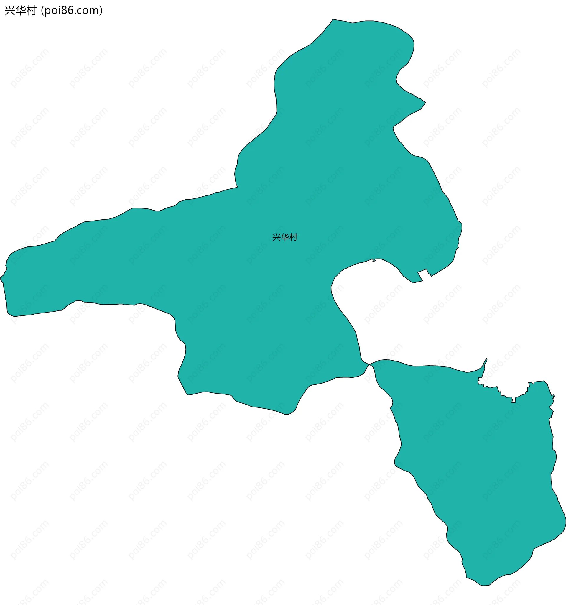 兴华村边界地图