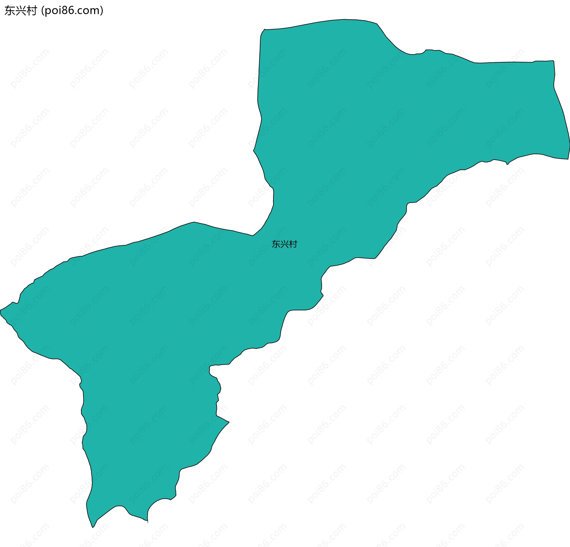 东兴村边界地图