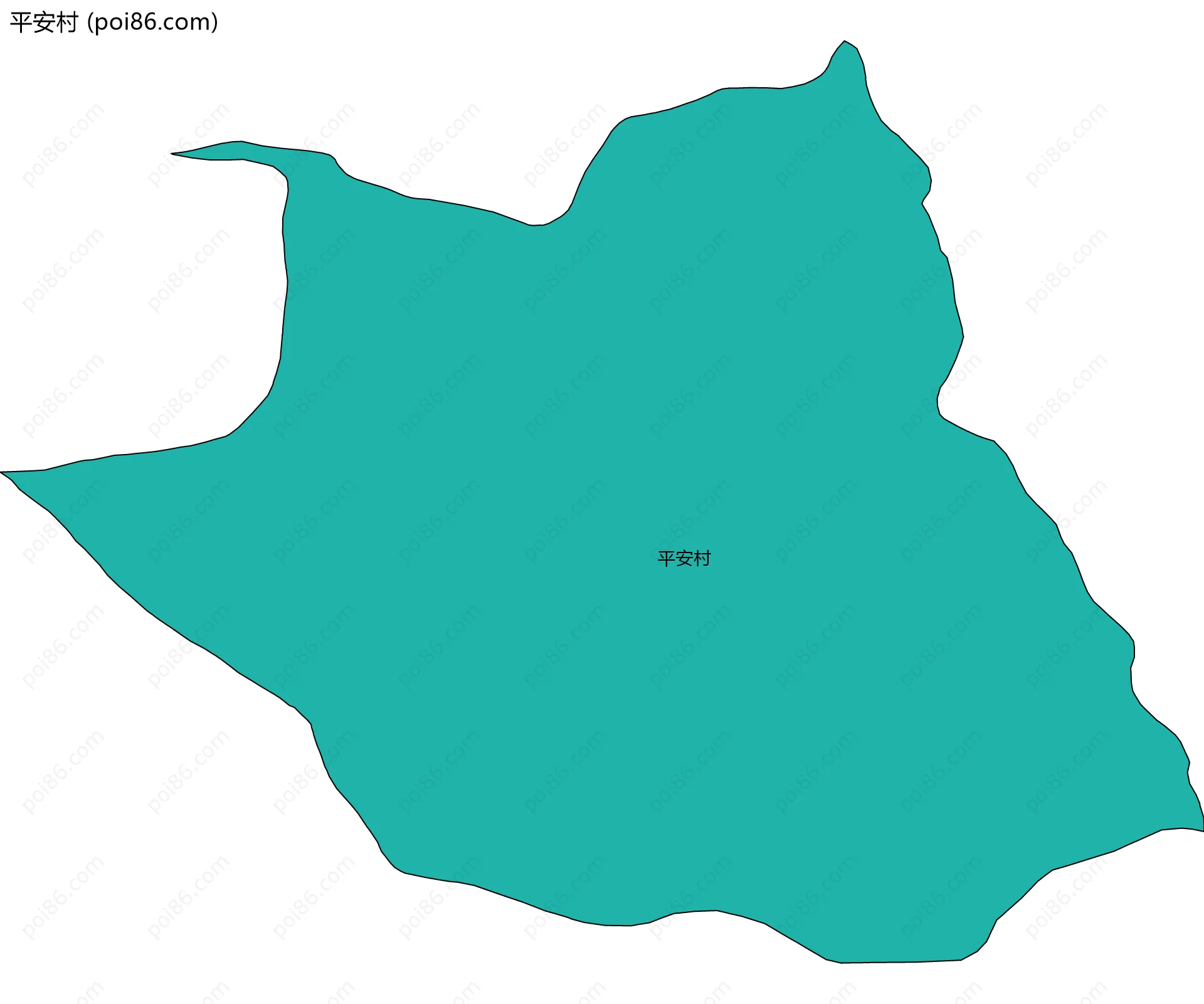 平安村边界地图