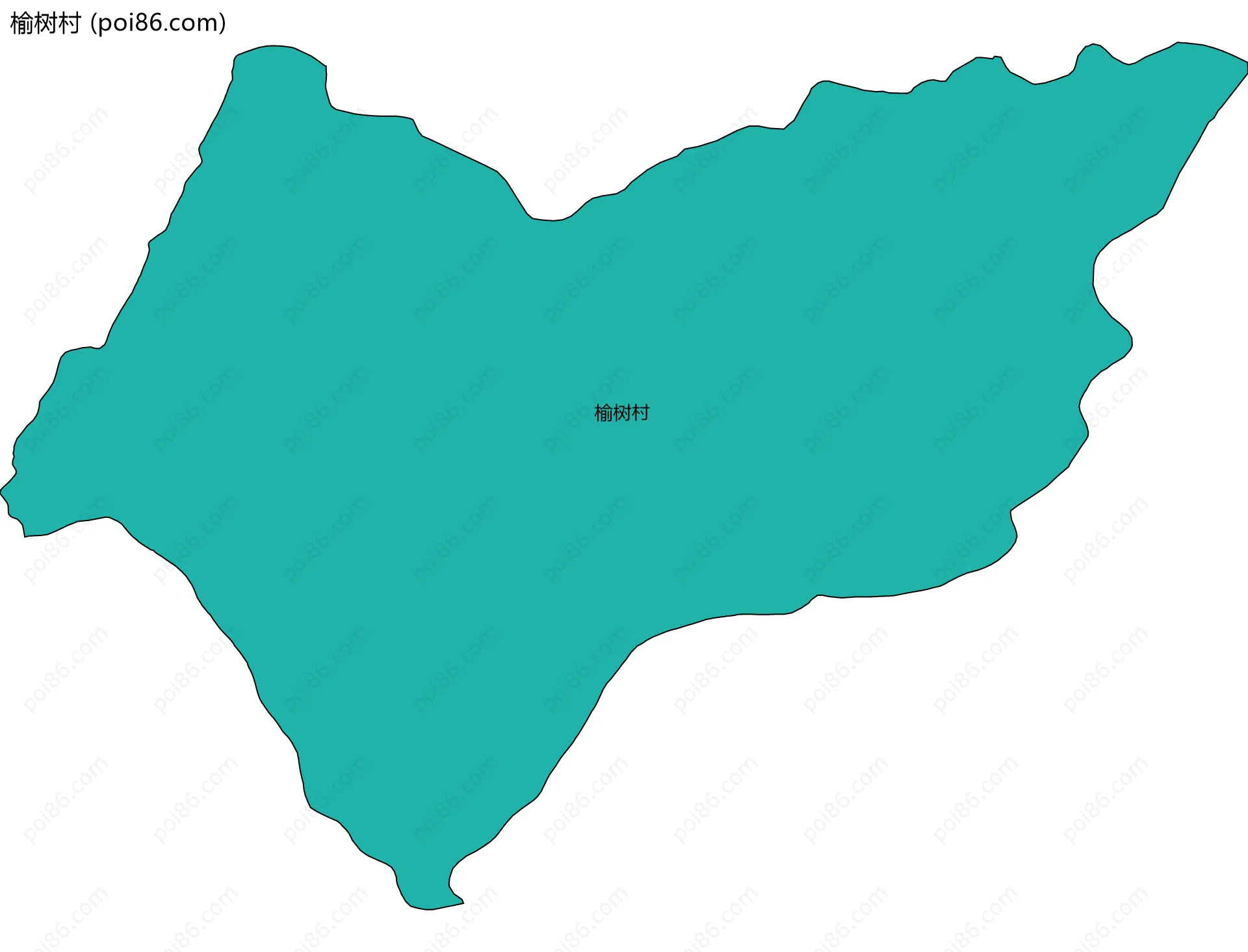 榆树村边界地图