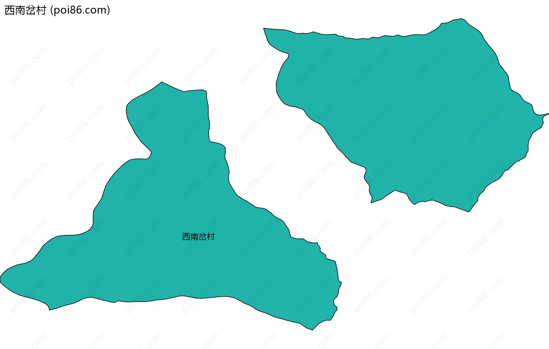 西南岔村边界地图