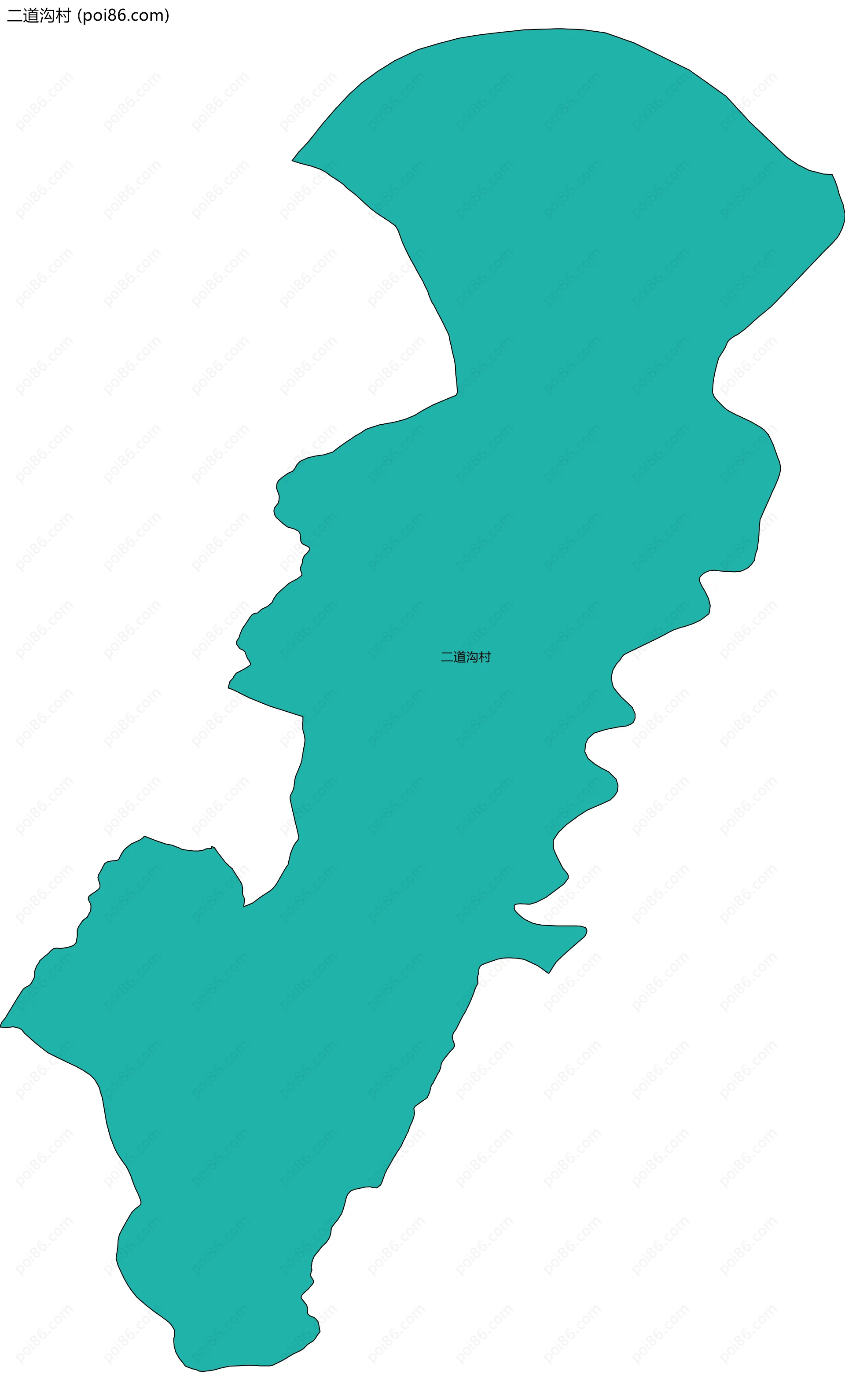 二道沟村边界地图