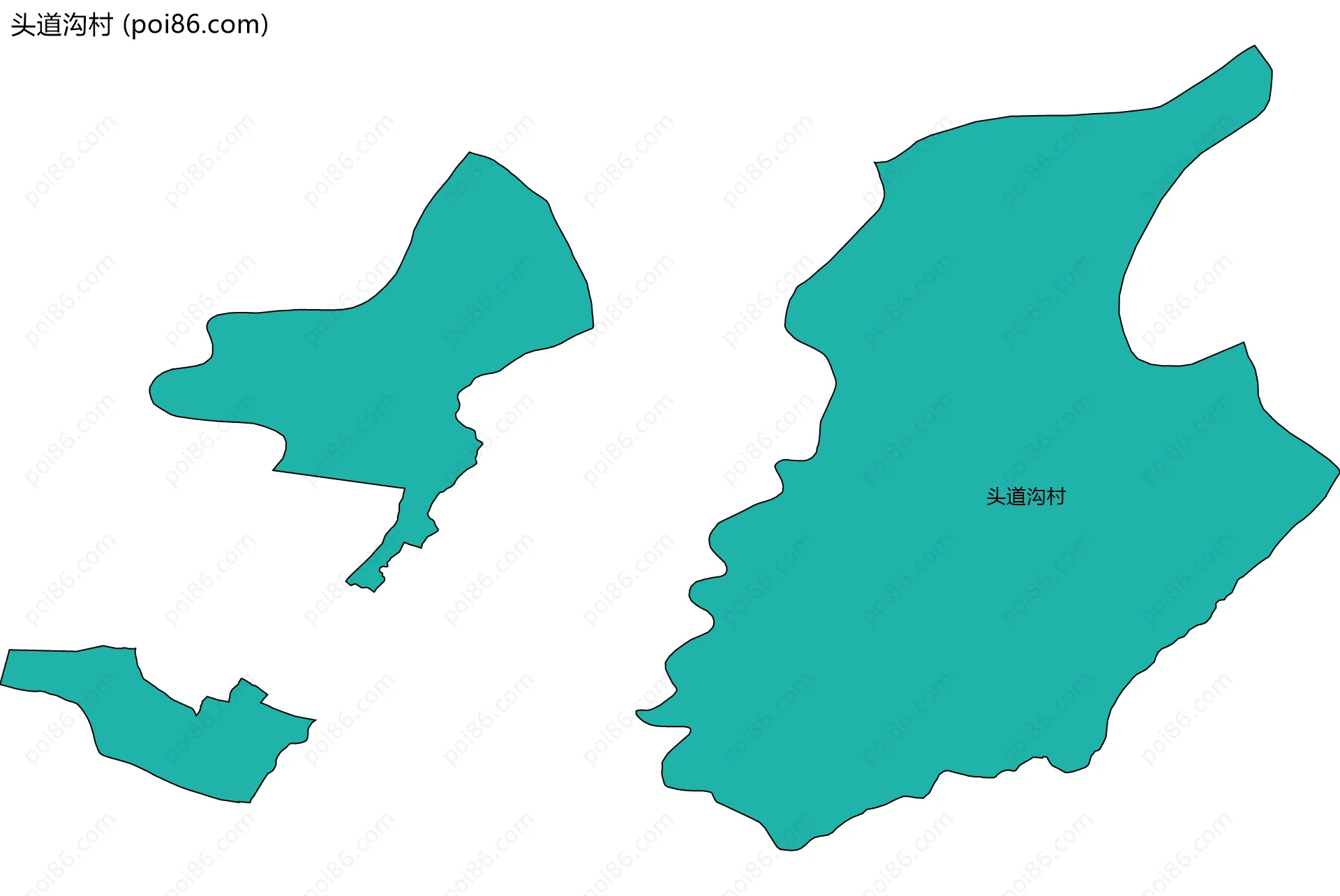 头道沟村边界地图