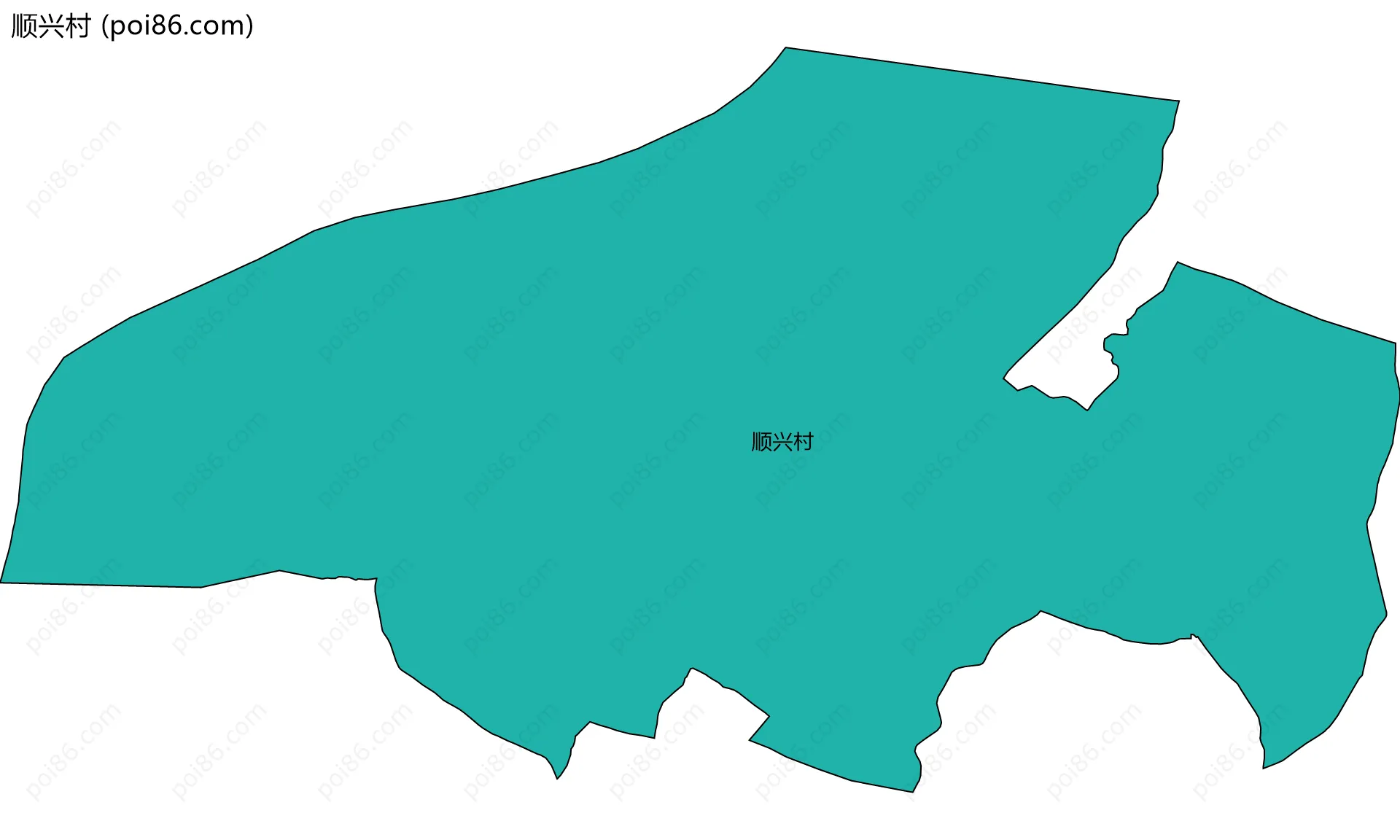 顺兴村边界地图