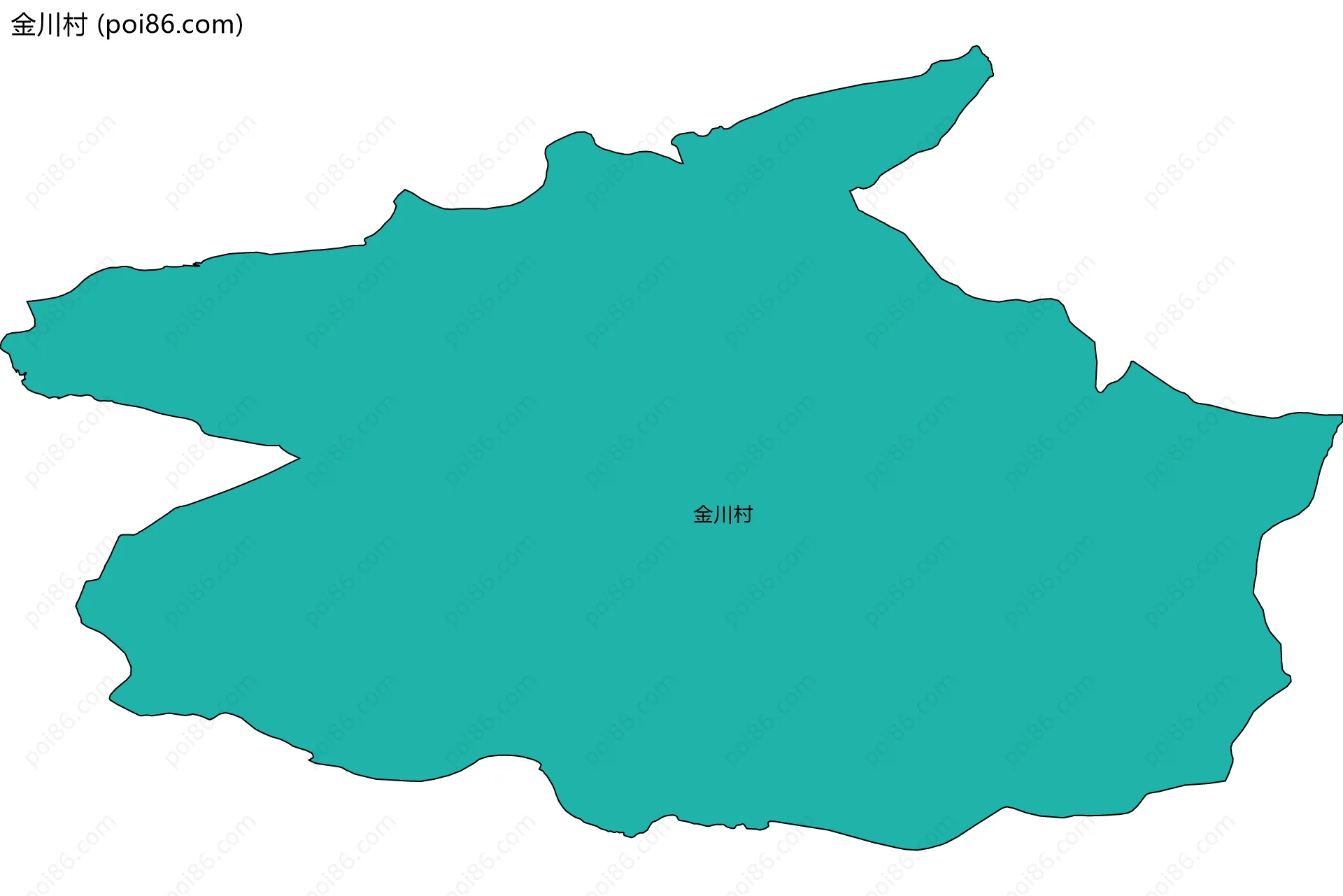 金川村边界地图